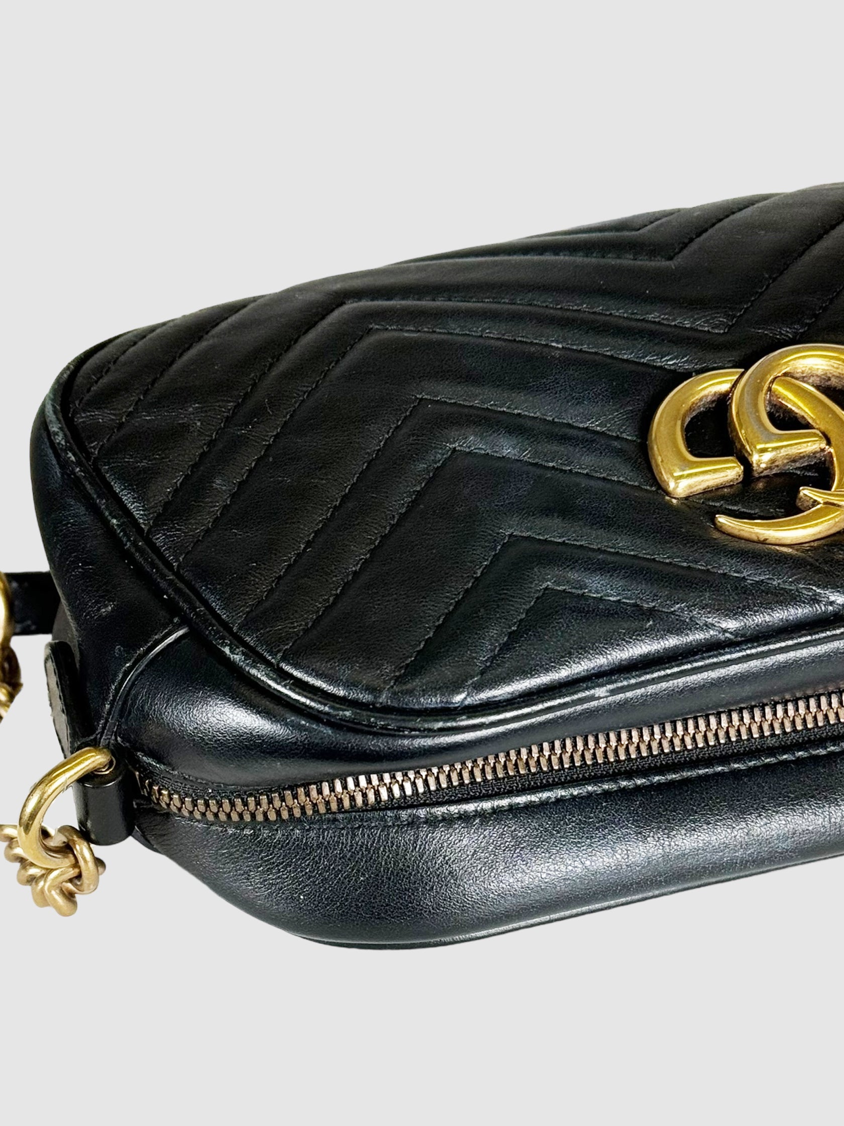Leather GG Marmont Crossbody Bag