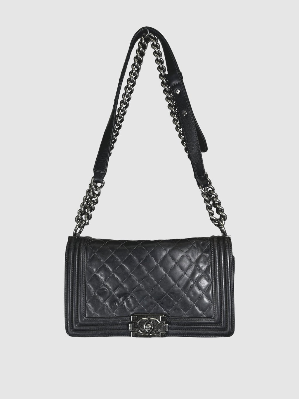 Quilted Leather Boy Bag