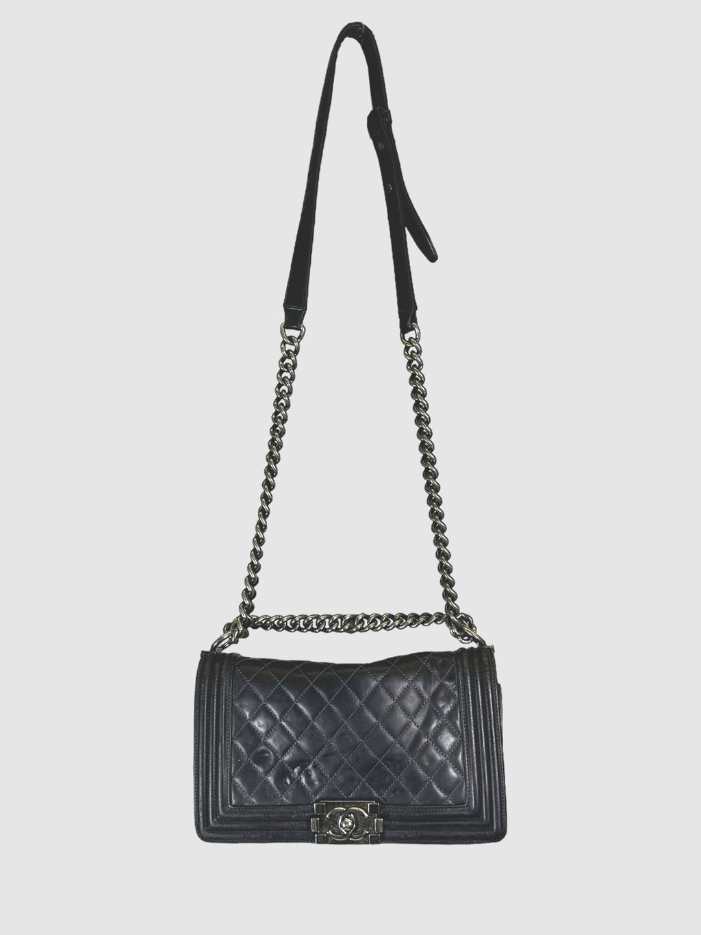 Quilted Leather Boy Bag