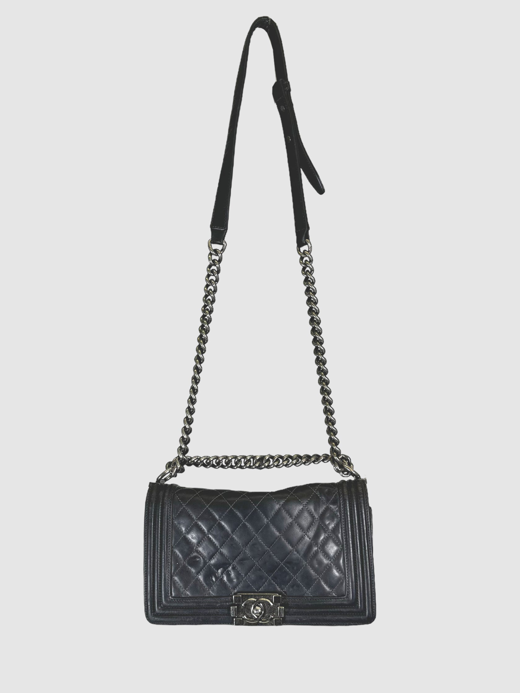 Quilted Leather Boy Bag