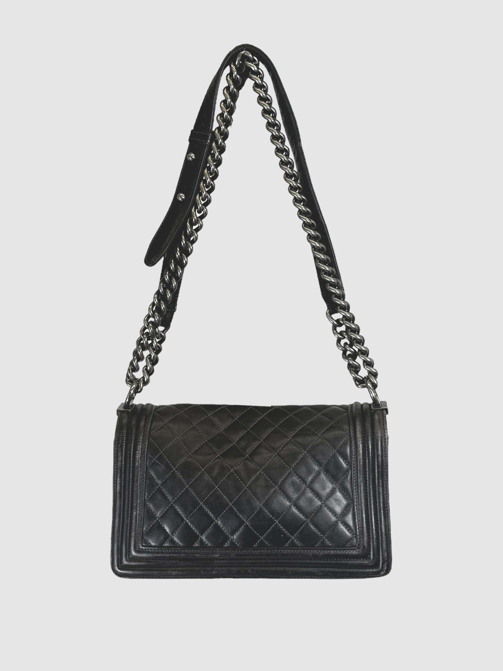 Quilted Leather Boy Bag
