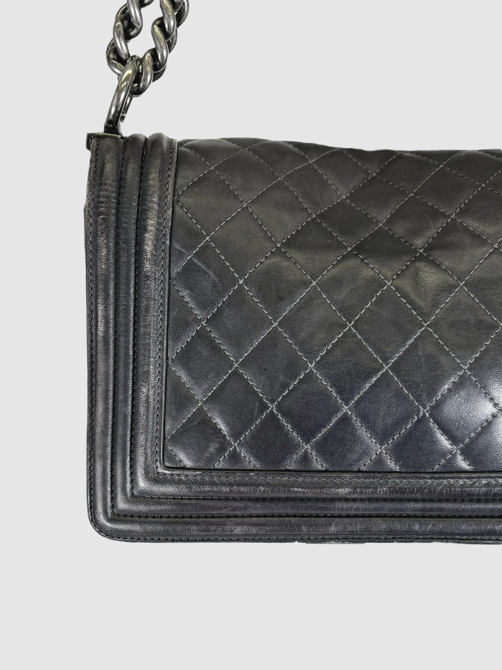 Quilted Leather Boy Bag