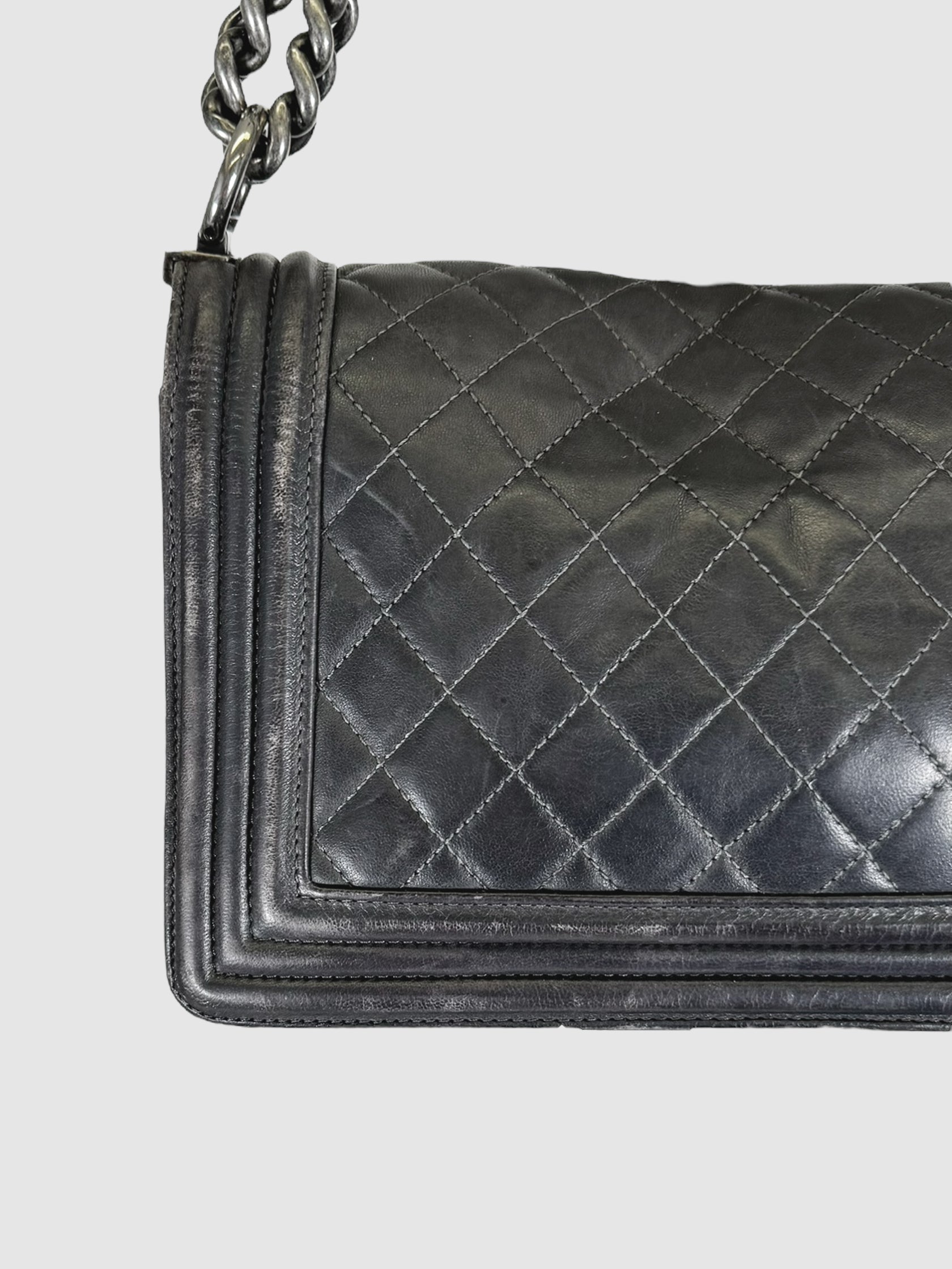 Quilted Leather Boy Bag