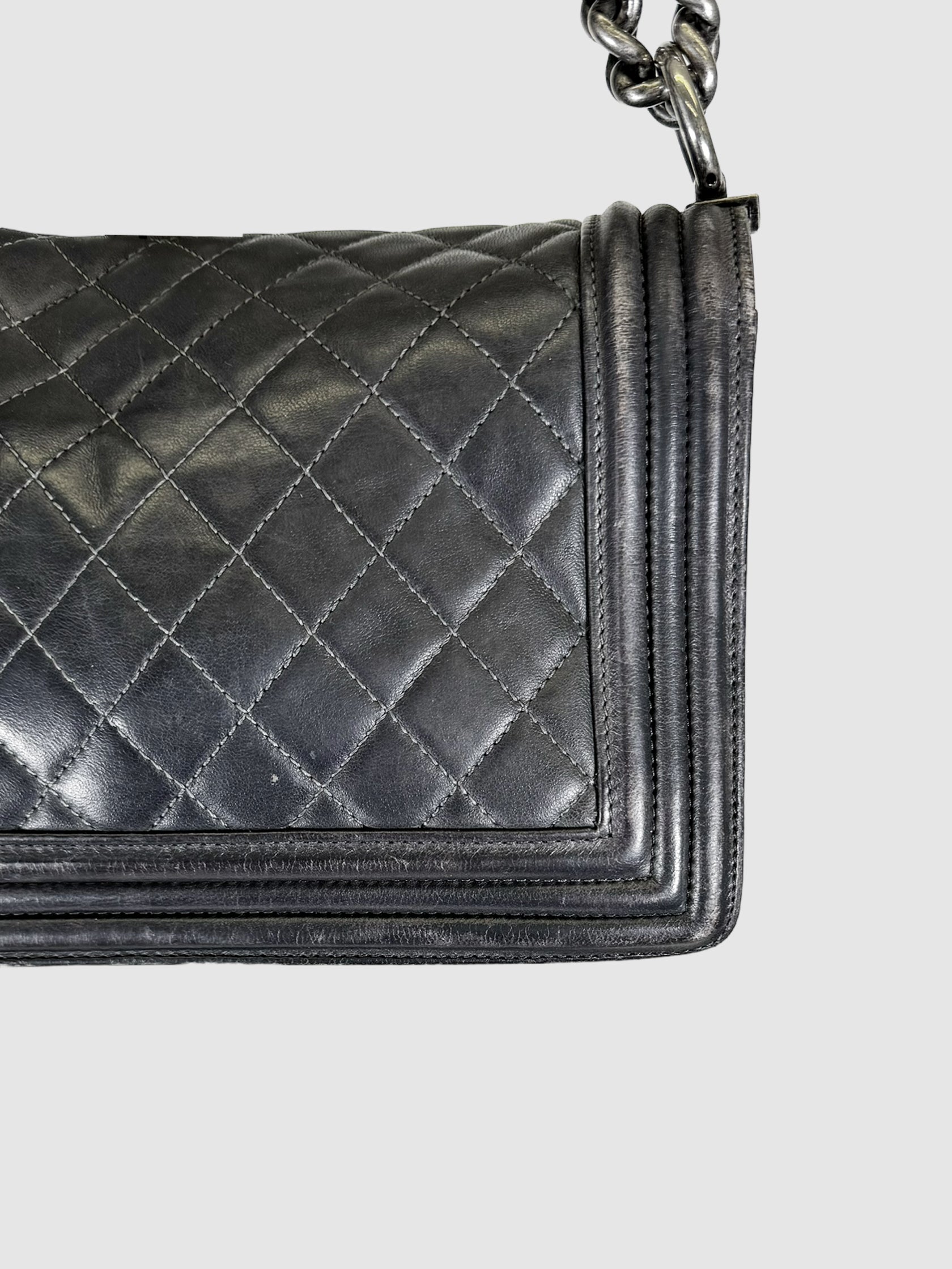 Quilted Leather Boy Bag