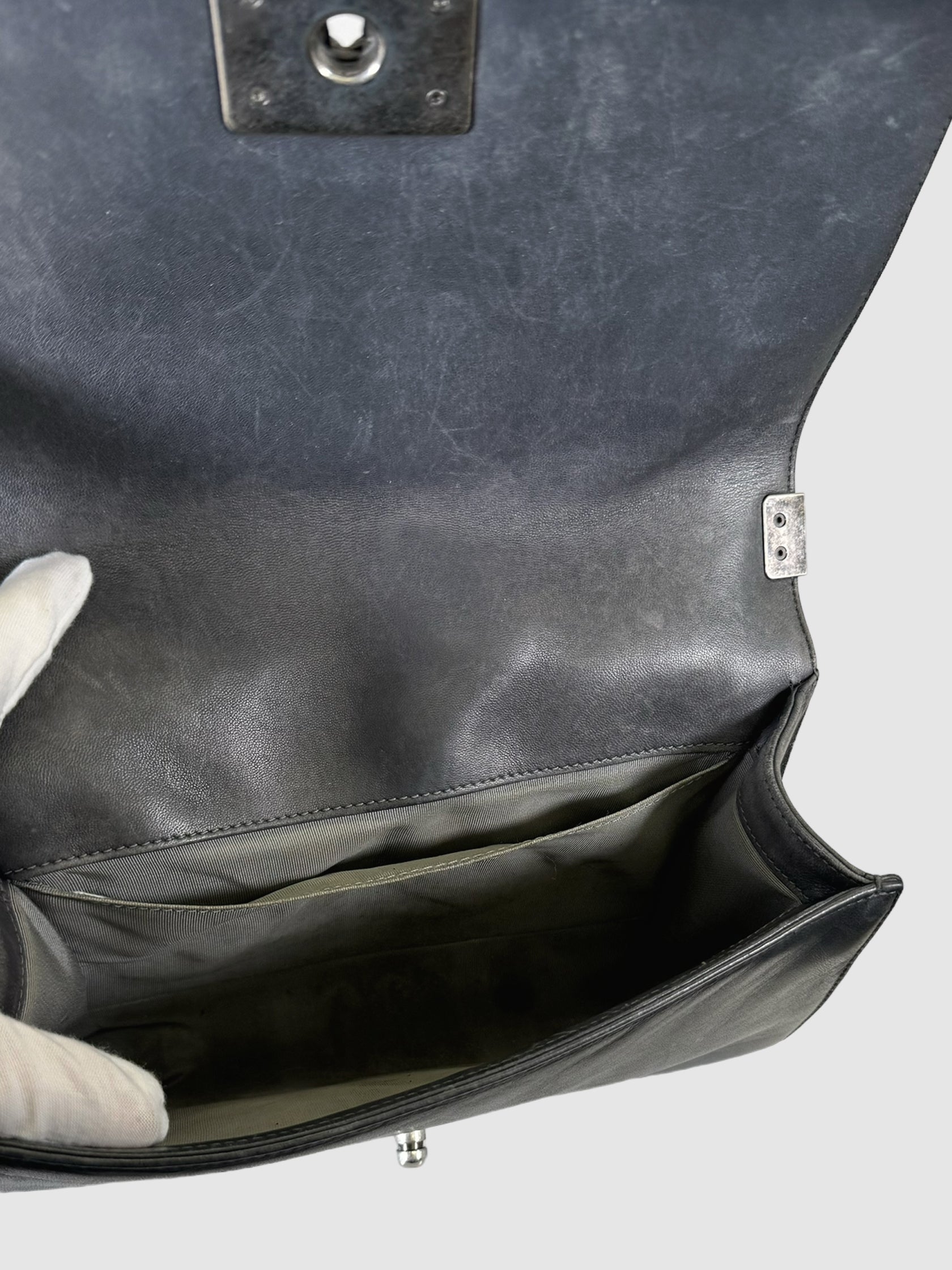 Quilted Leather Boy Bag