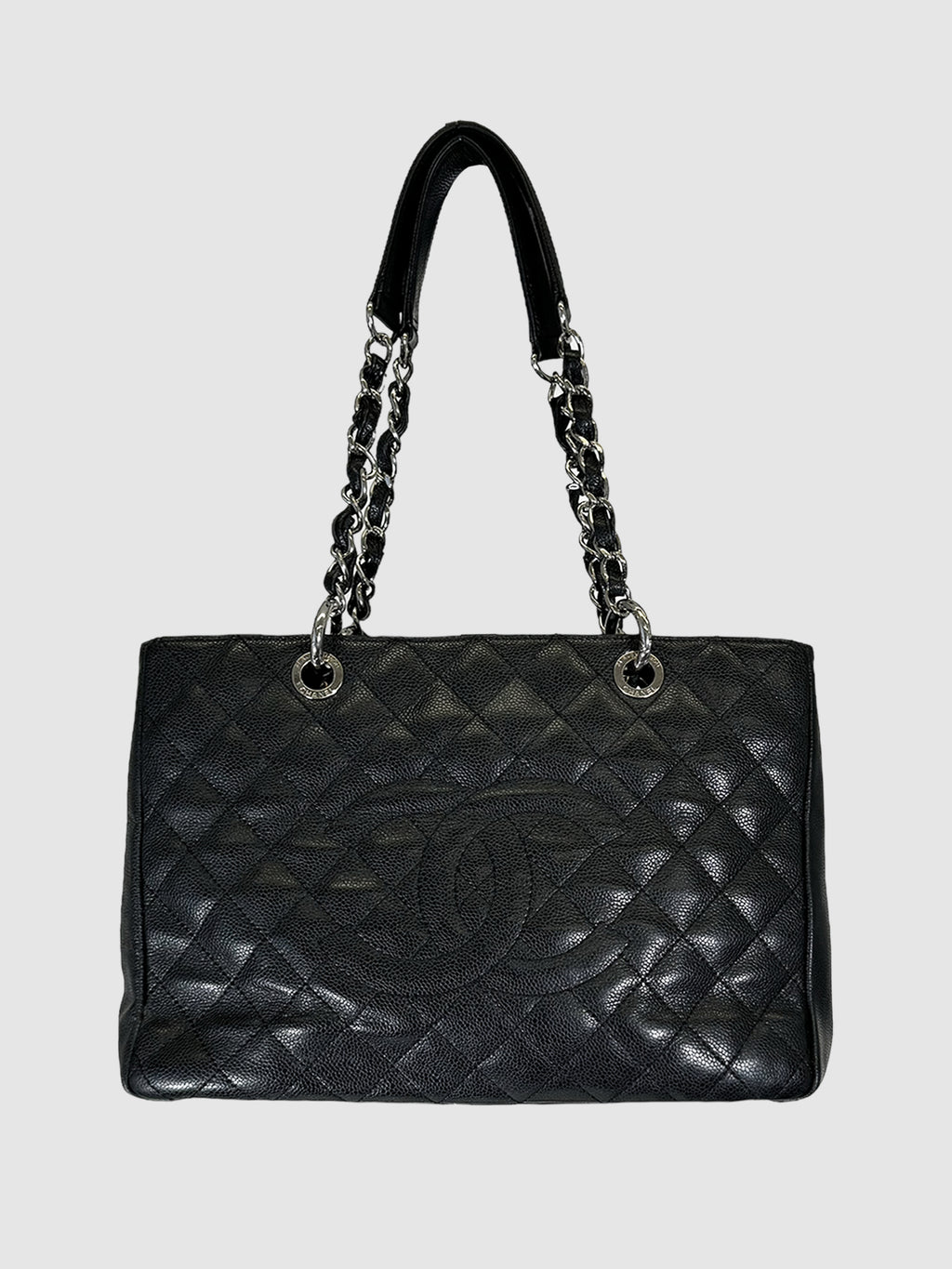 Chanel Caviar Quilted Grand Shopping Tote leather shoulder bag consignment canada luxury resale secondhand