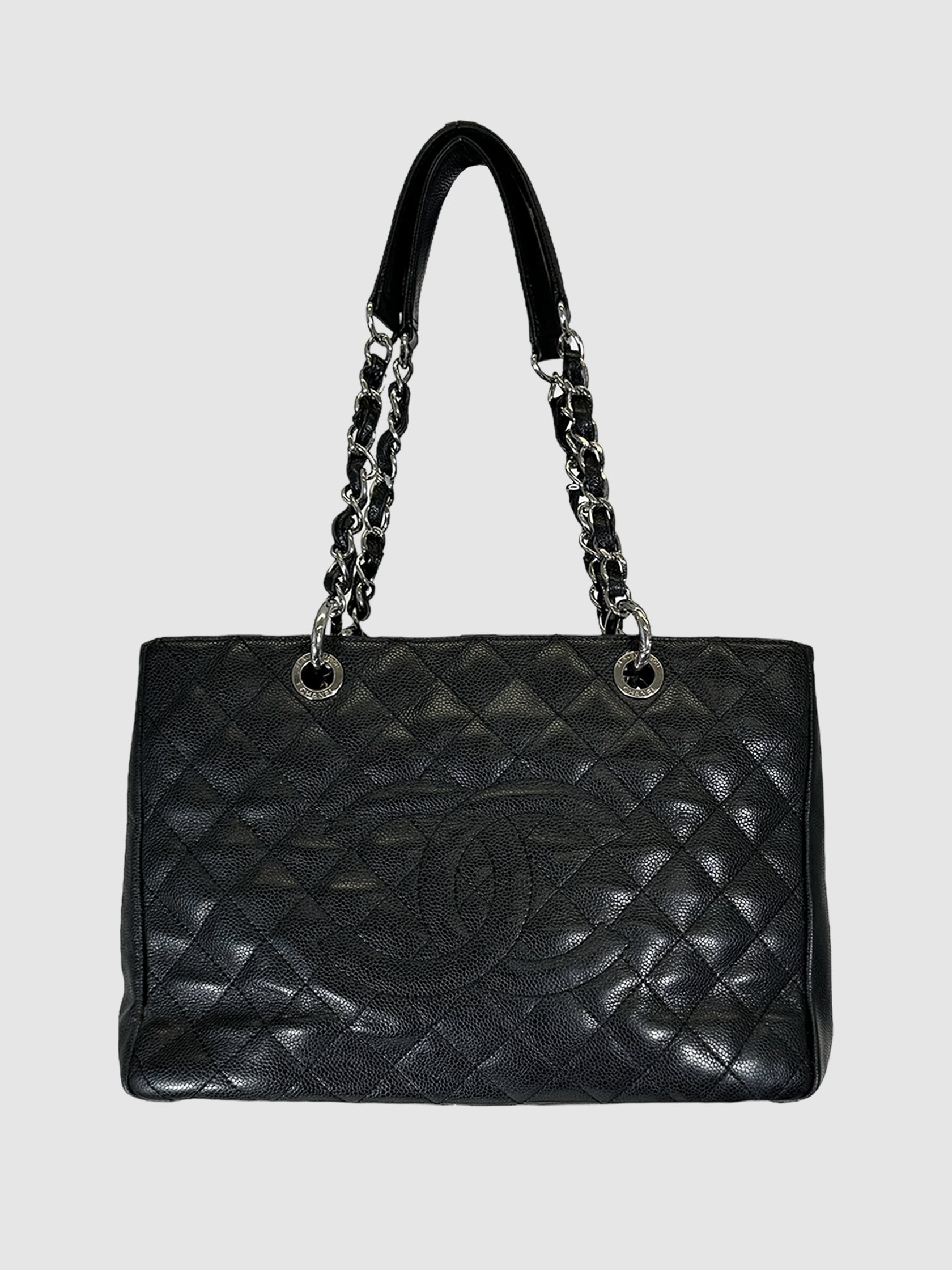 Chanel Caviar Quilted Grand Shopping Tote leather shoulder bag consignment canada luxury resale secondhand