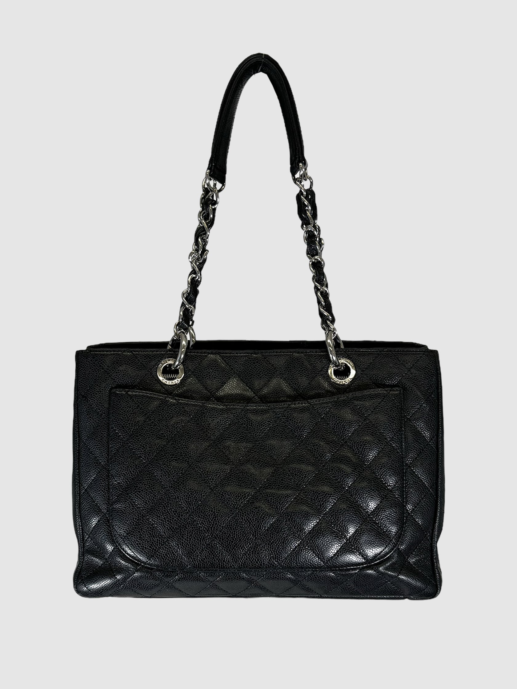 Chanel Caviar Quilted Grand Shopping Tote leather shoulder bag consignment canada luxury resale secondhand