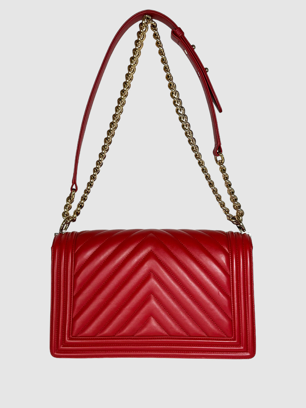 Medium Chevron Quilted Boy Bag