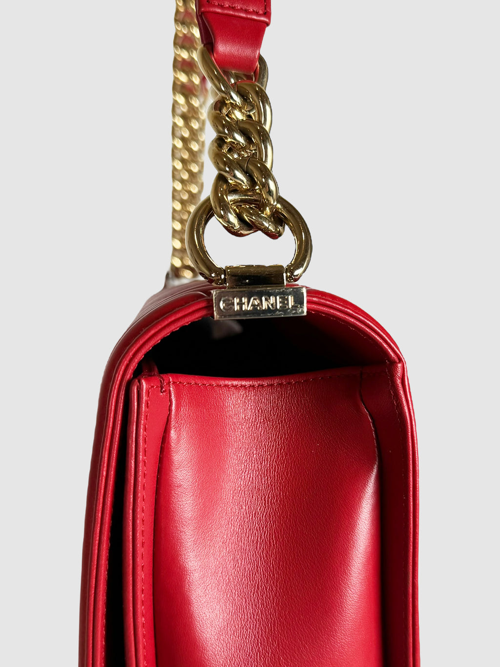 Medium Chevron Quilted Boy Bag