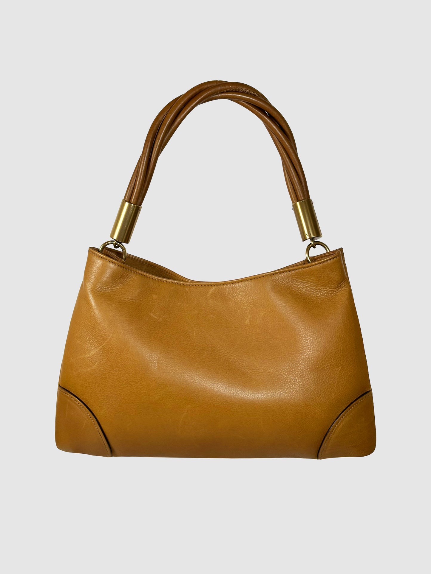 Leather Drawstring Hobo Bag