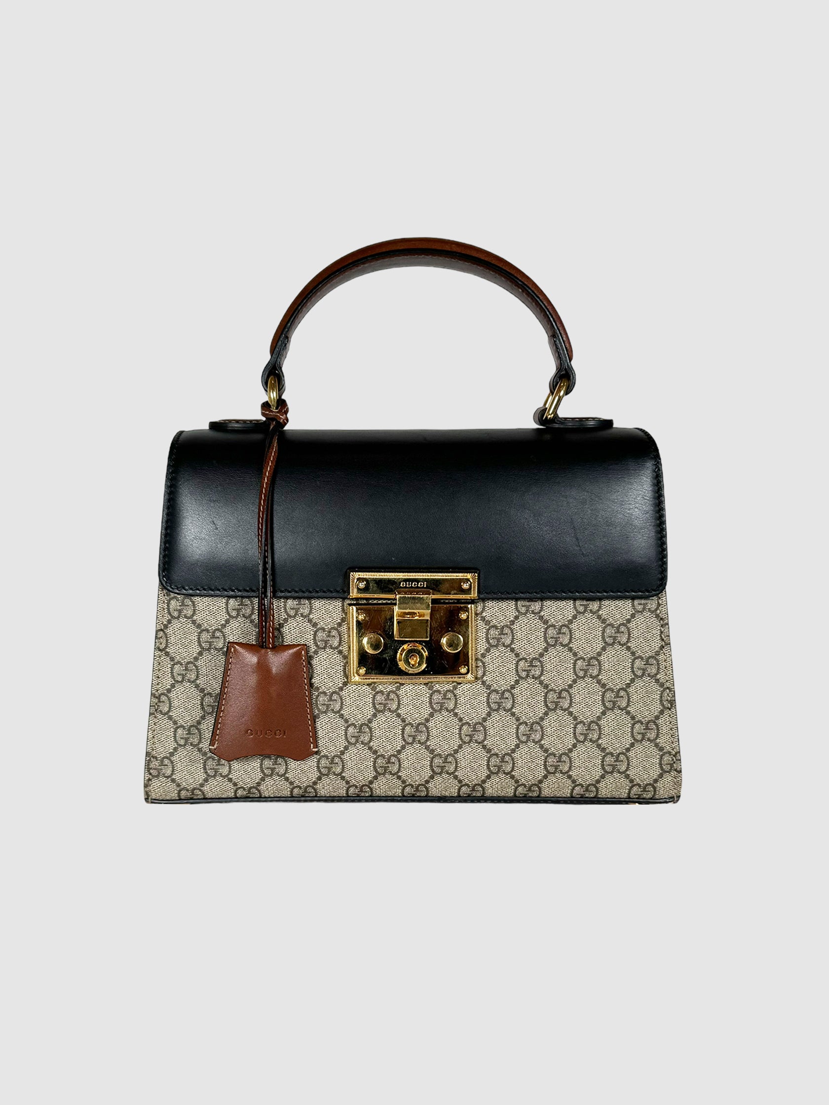 GG Supreme Medium Padlock Top Handle Bag