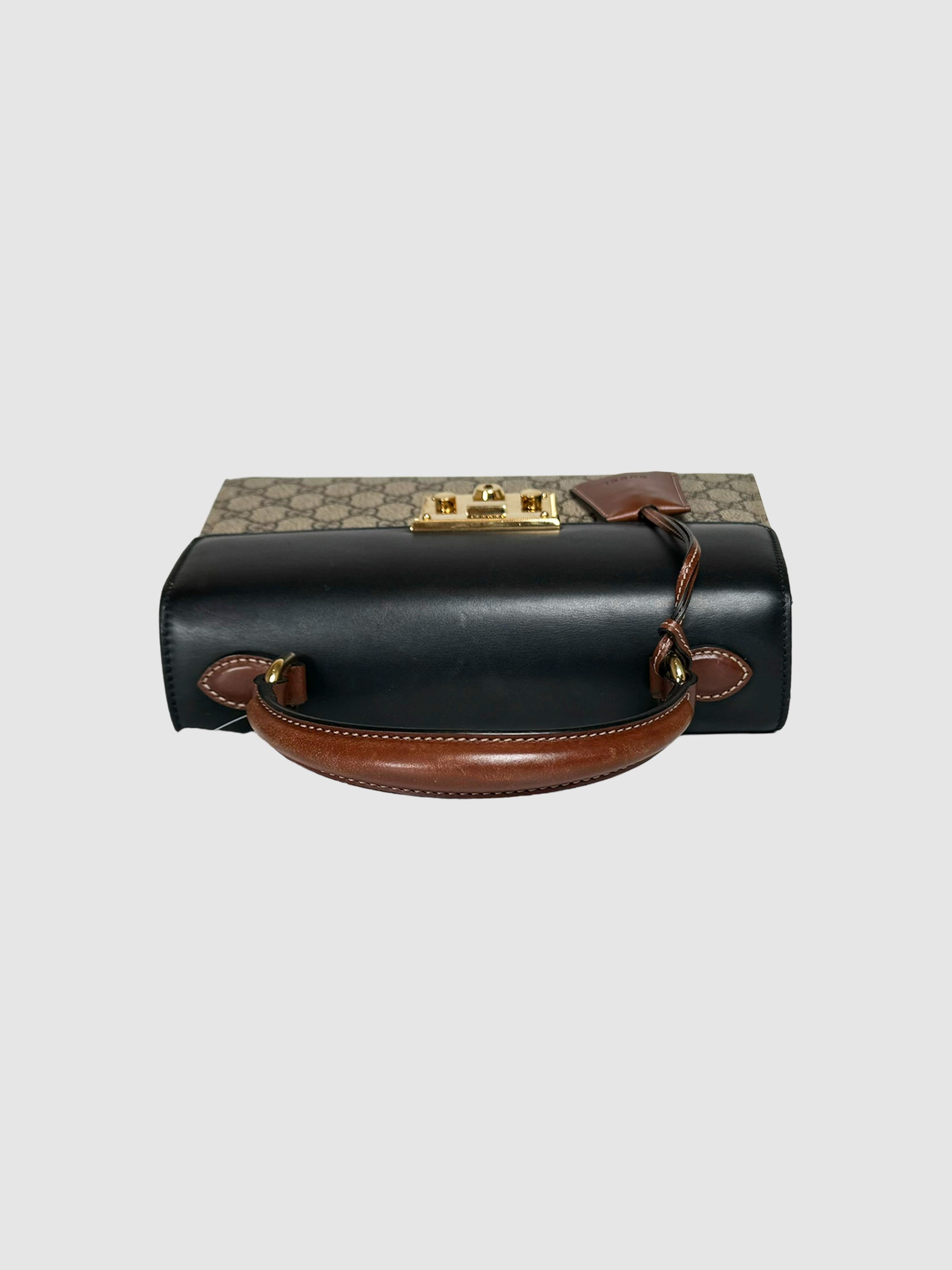 GG Supreme Medium Padlock Top Handle Bag