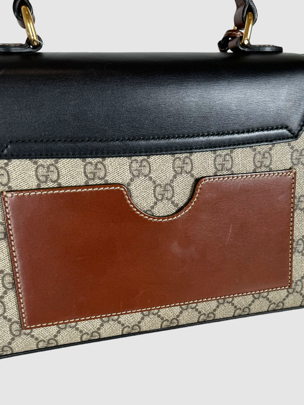 GG Supreme Medium Padlock Top Handle Bag