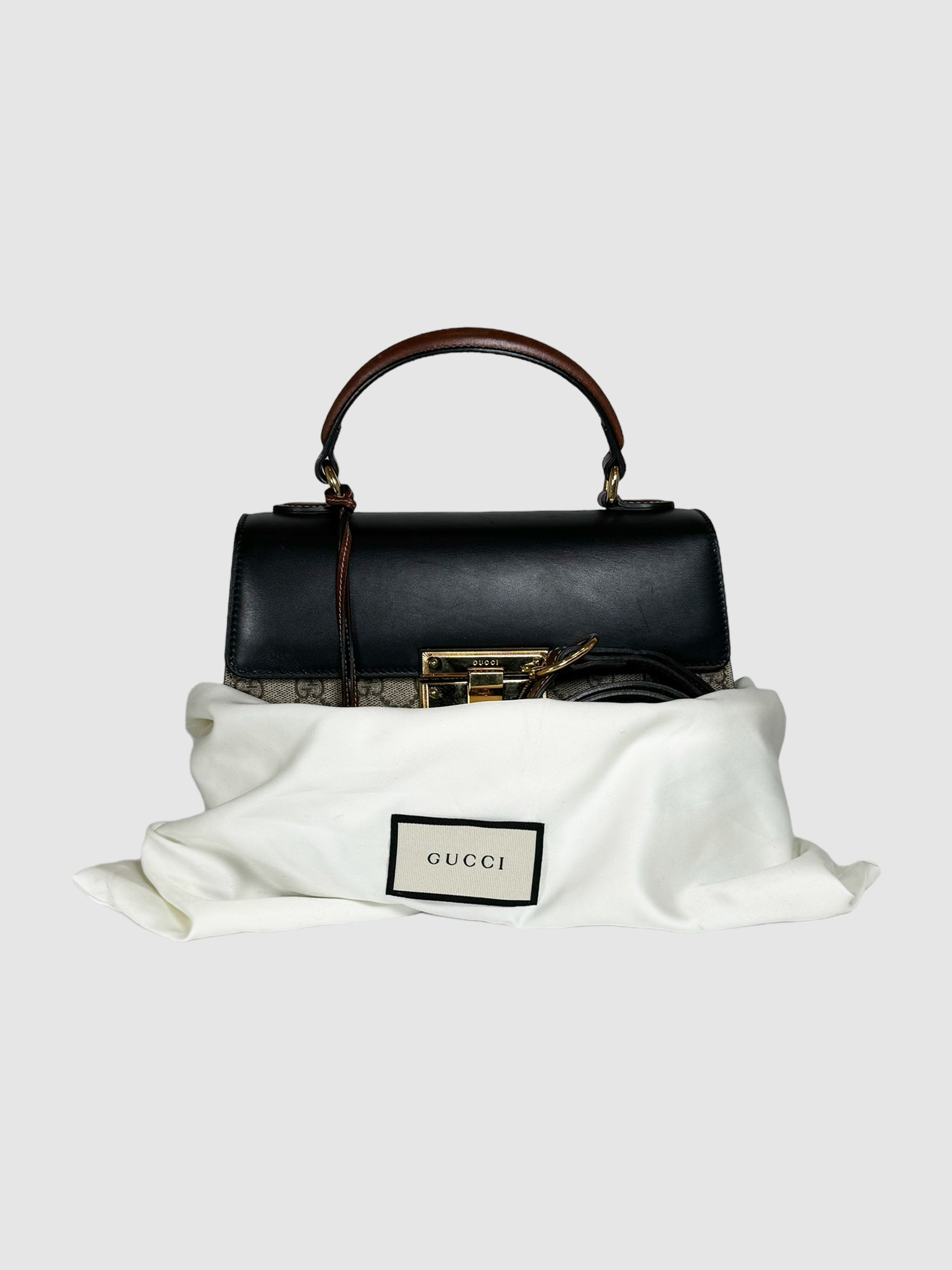 GG Supreme Medium Padlock Top Handle Bag