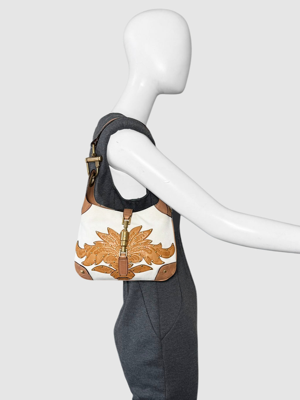 Canvas Jackie Shoulder Bag