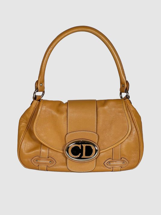 Christian Dior Vintage Logo Plaque Handbag