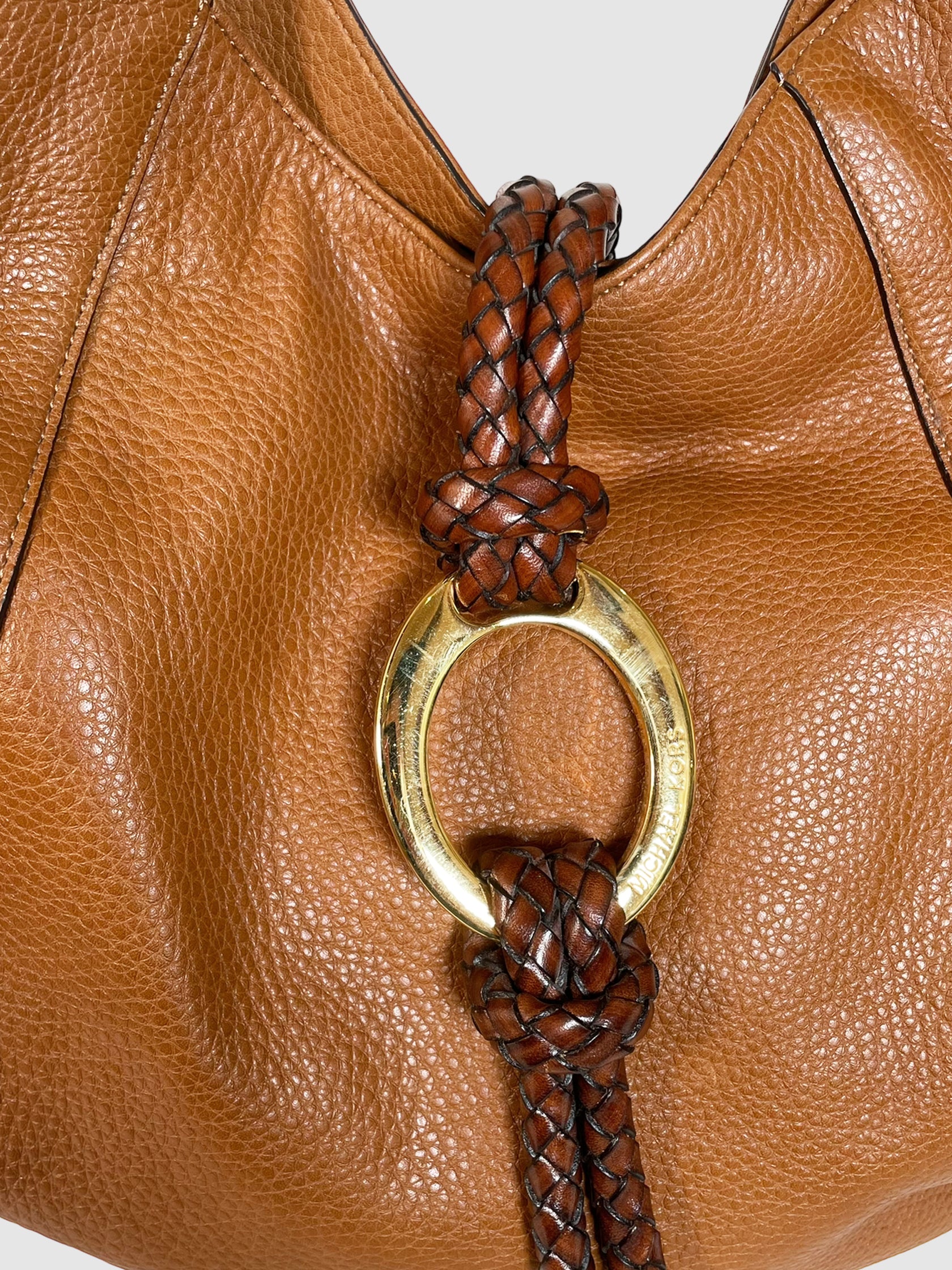 Michael Kors Braided Handle Hobo Bag
