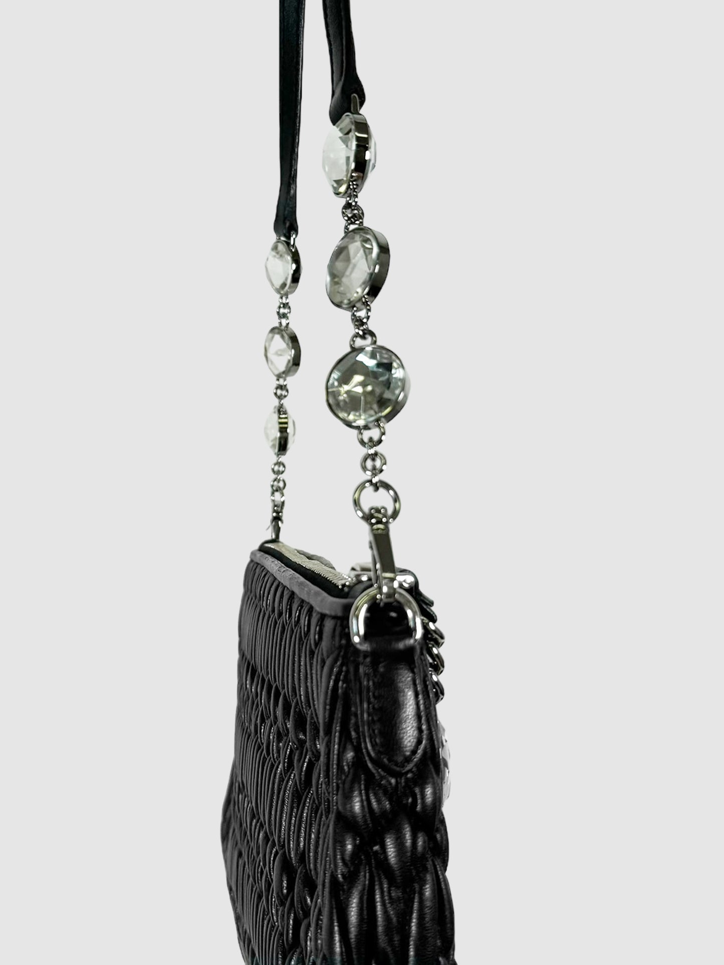 Matelassé Crystal Shoulder Bag