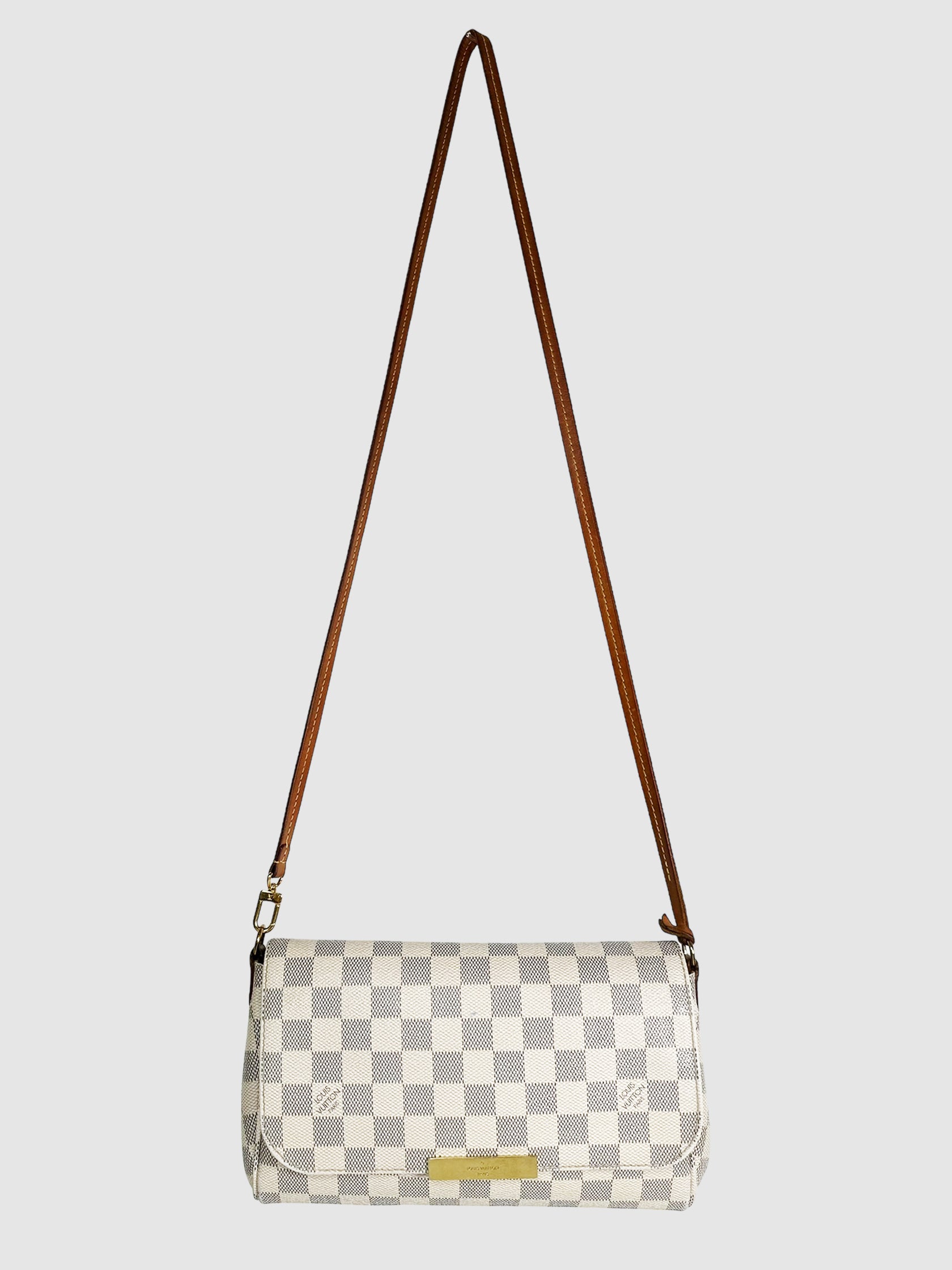 Louis Vuitton Damier Azur Favorite PM Crossbody Trendy Luxury Consignment Designer Resale Toronto