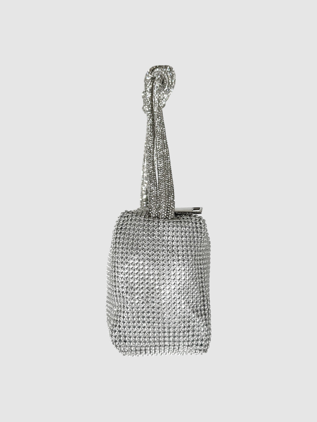 Mesh Rhinestone Knotted Handbag