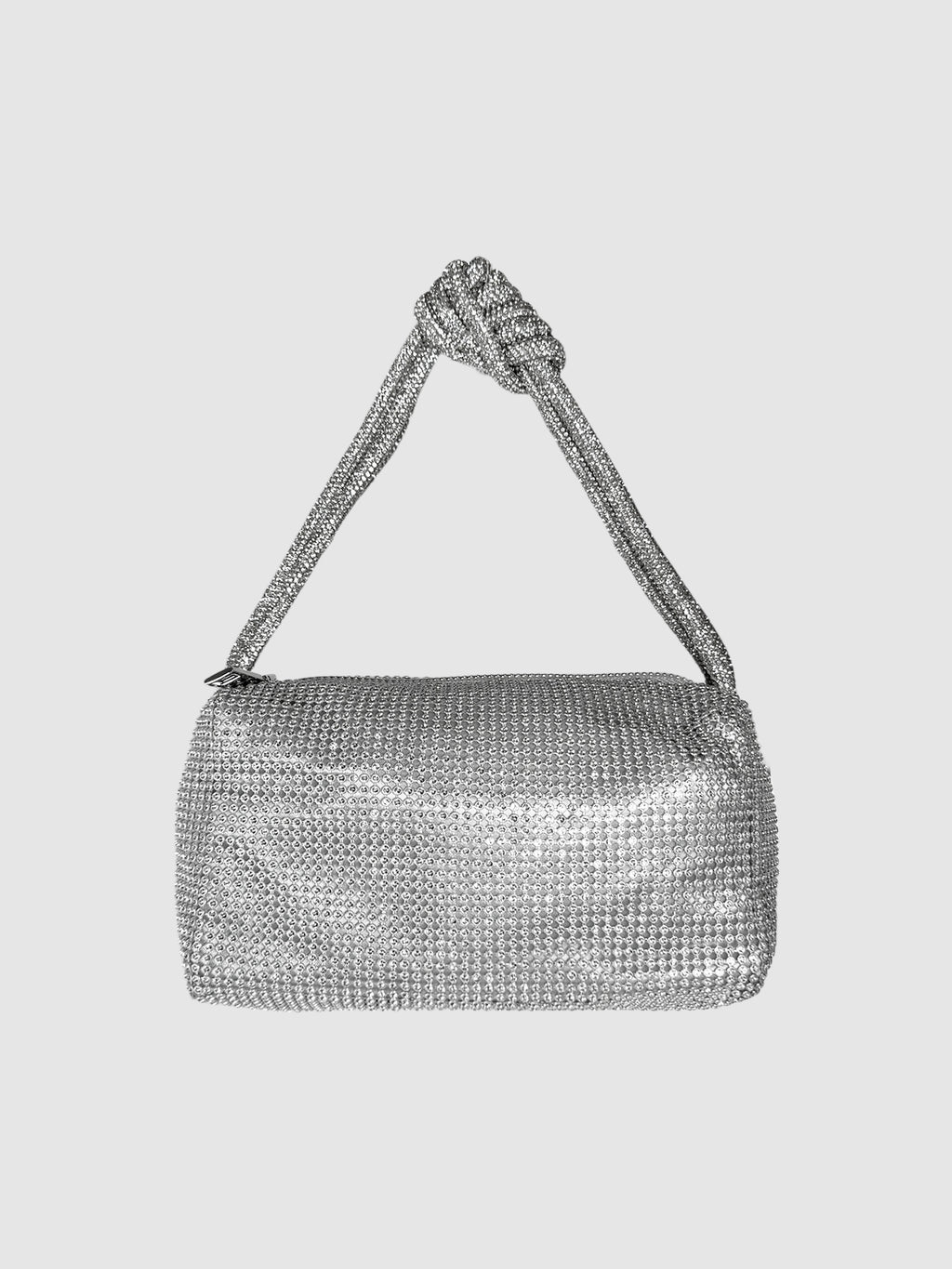 Mesh Rhinestone Knotted Handbag