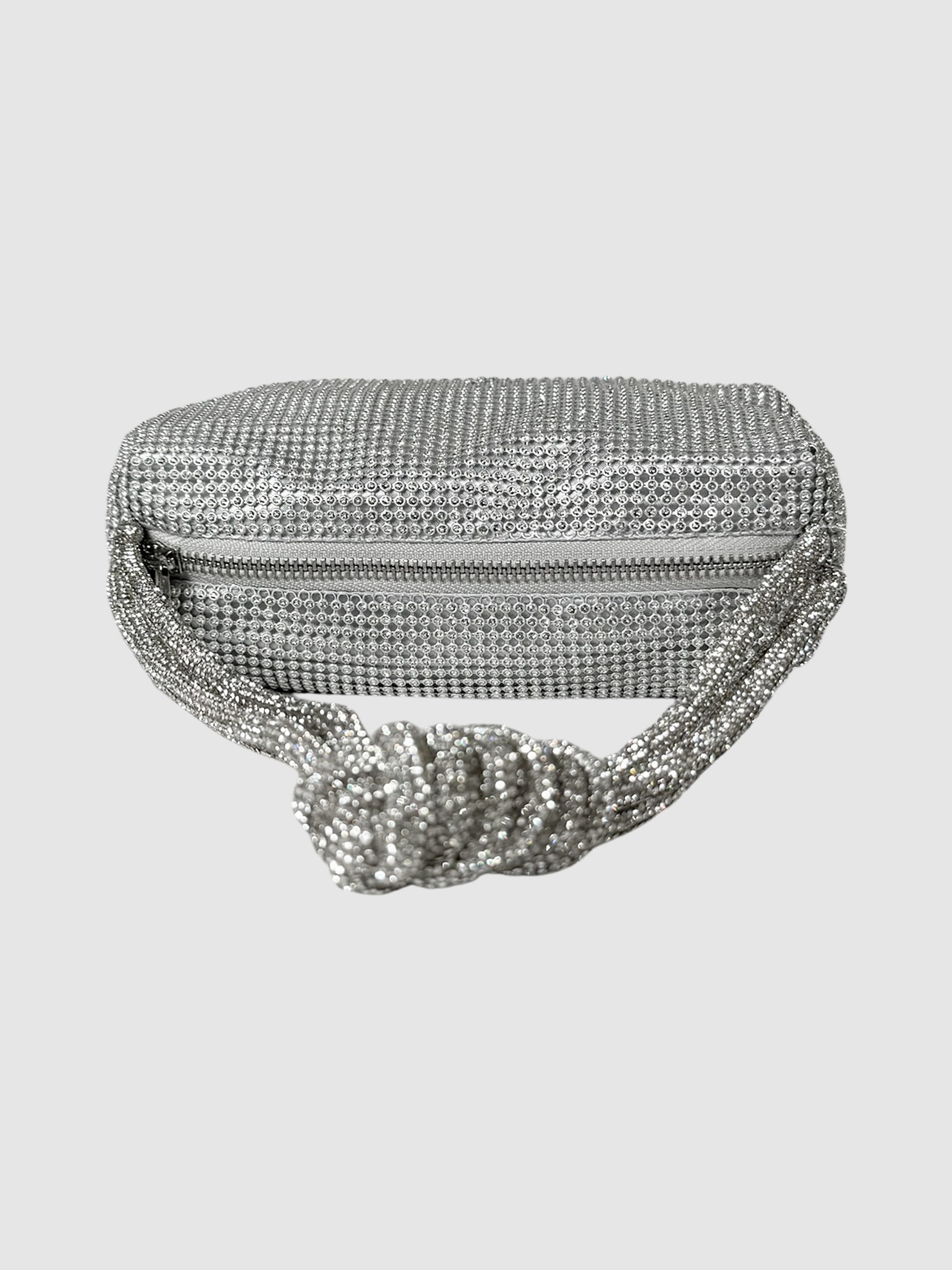 Mesh Rhinestone Knotted Handbag