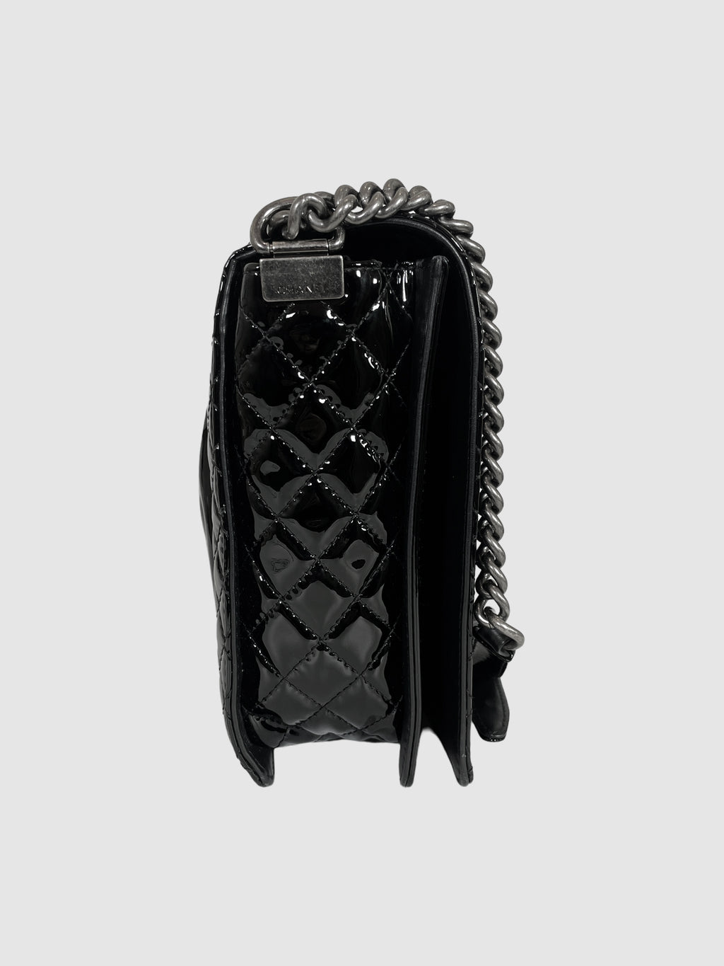 Large Patent Leather Reverso Boy Bag