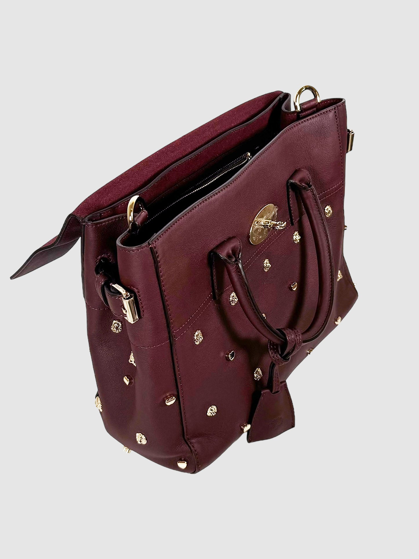 2015 Leather Studded Satchel Wallet Set