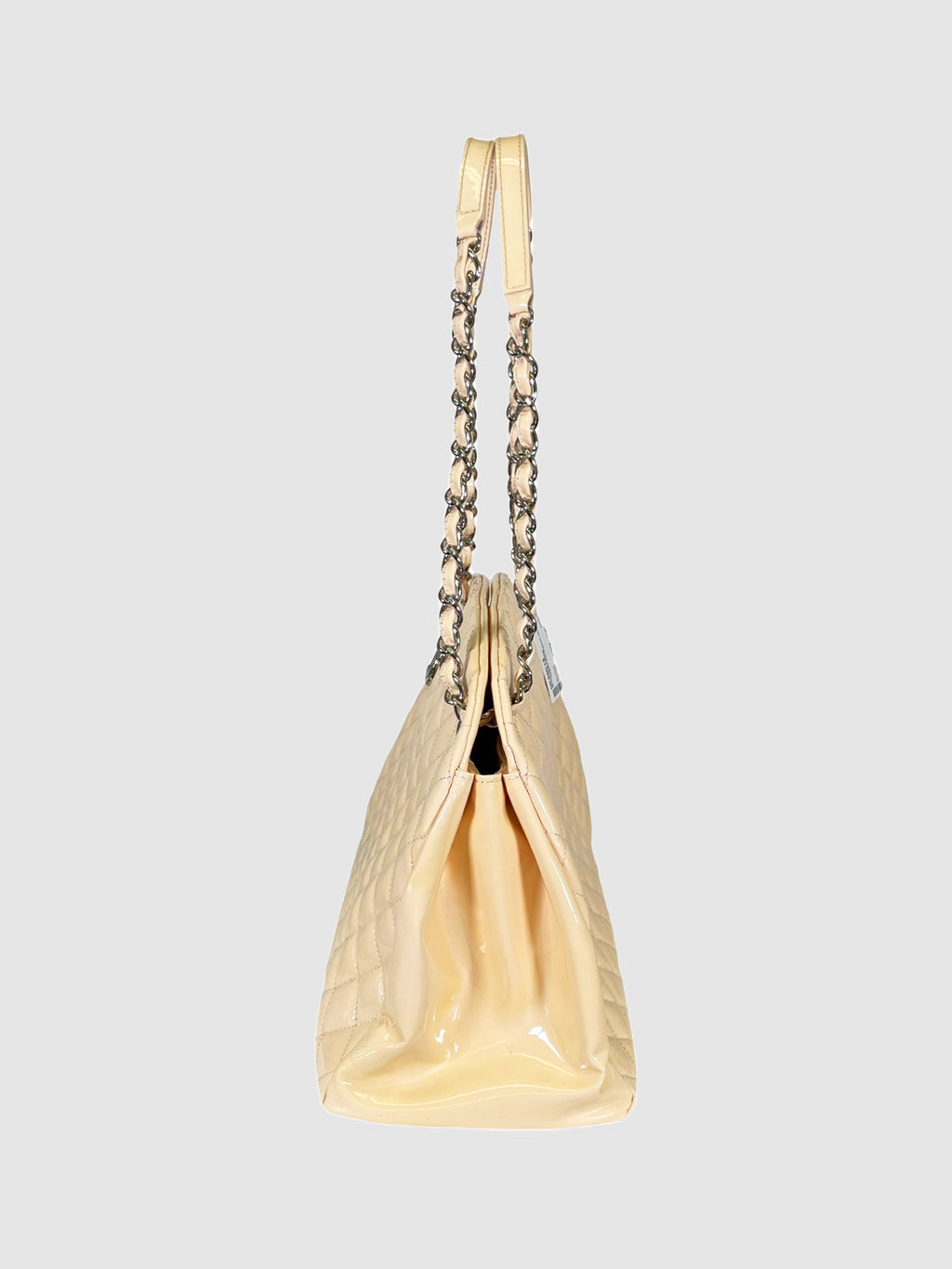 Quilted Patent Leather Bowling Bag