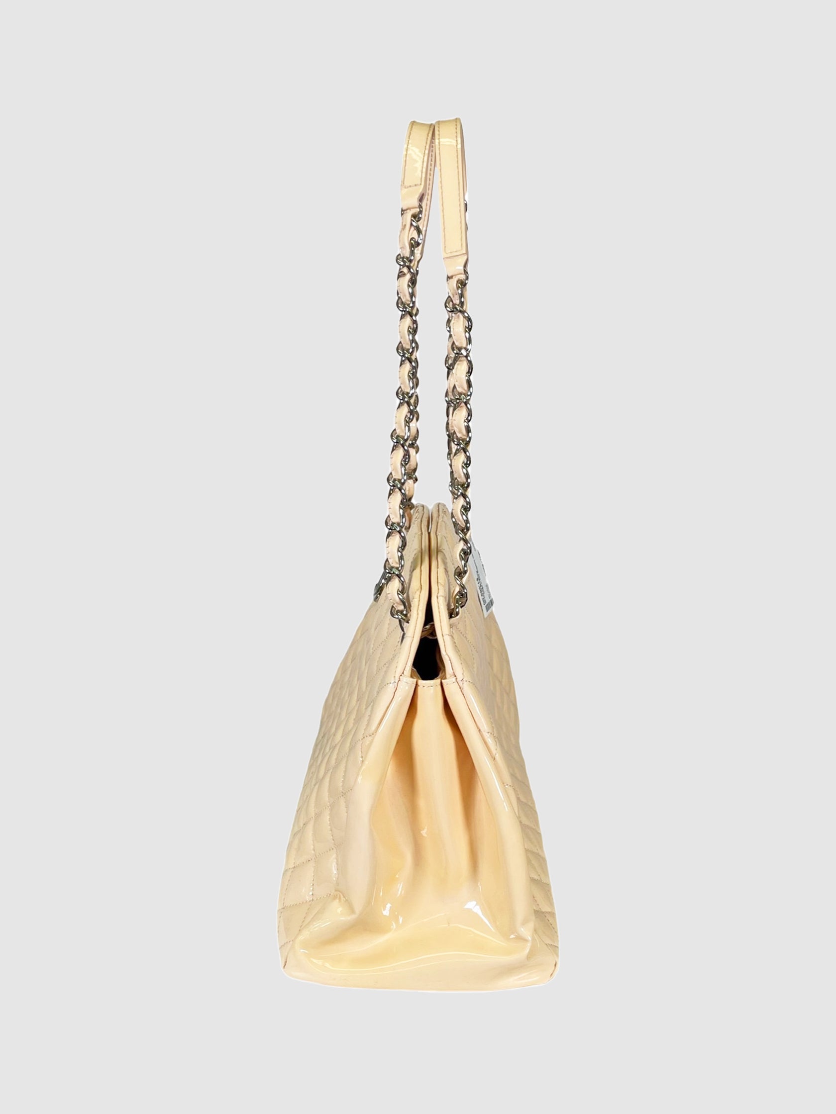 Quilted Patent Leather Bowling Bag