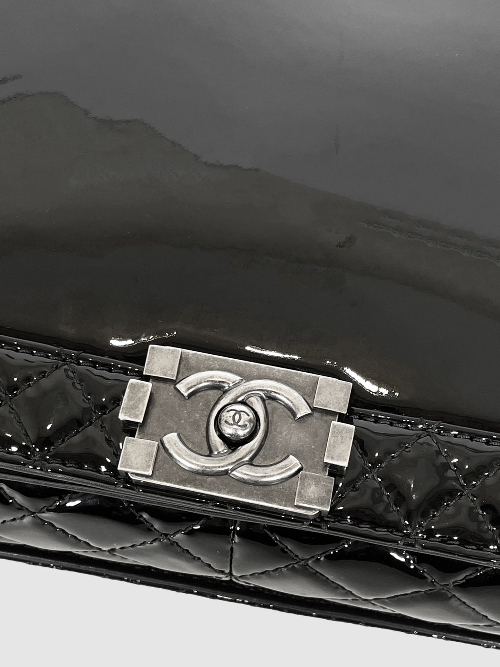 Large Patent Leather Reverso Boy Bag