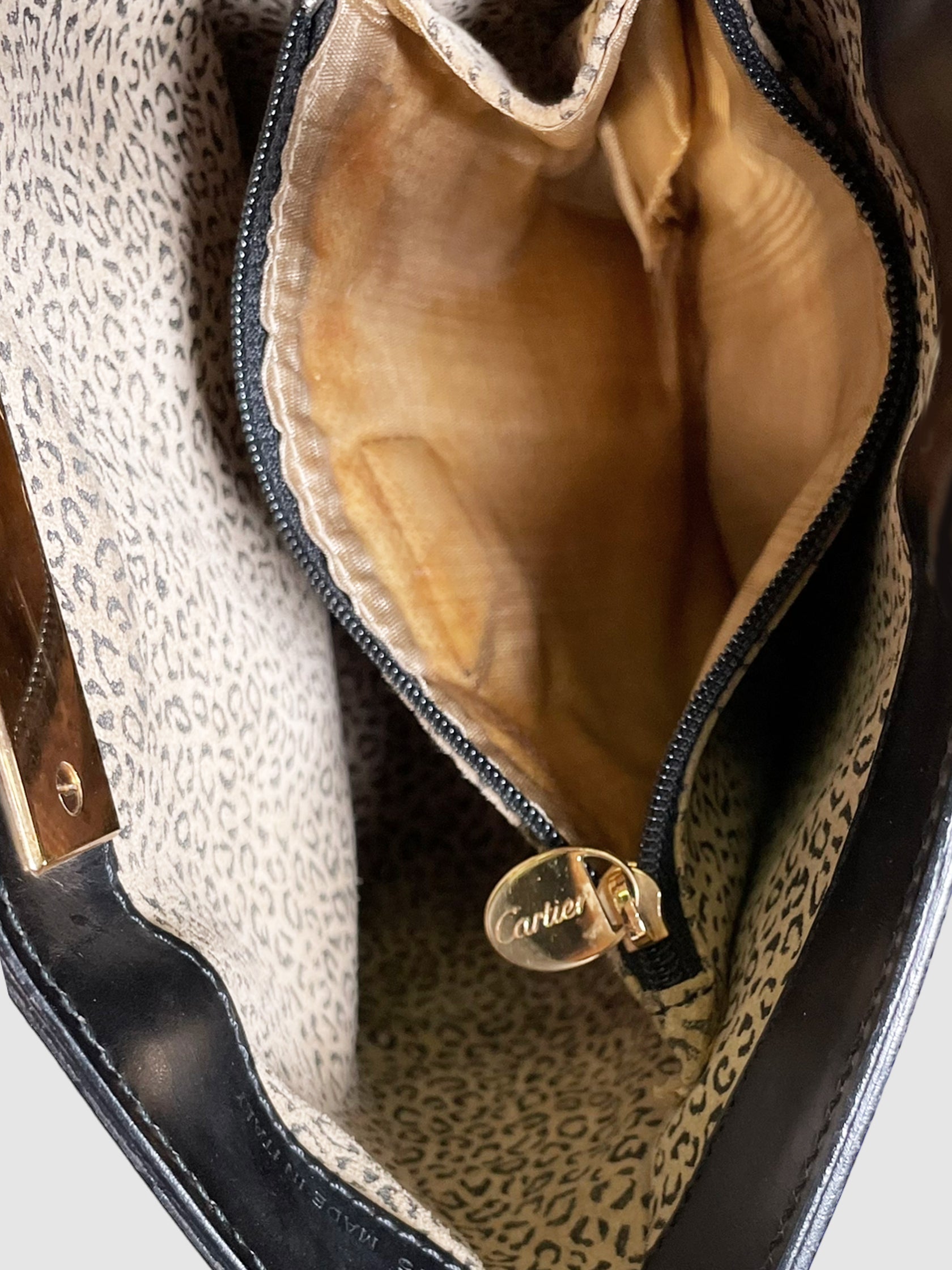 Leather Panthere Sling Bag