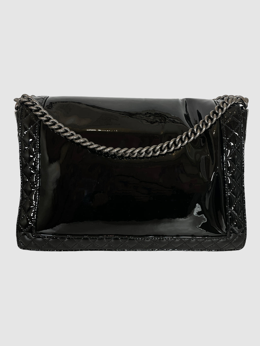 Large Patent Leather Reverso Boy Bag