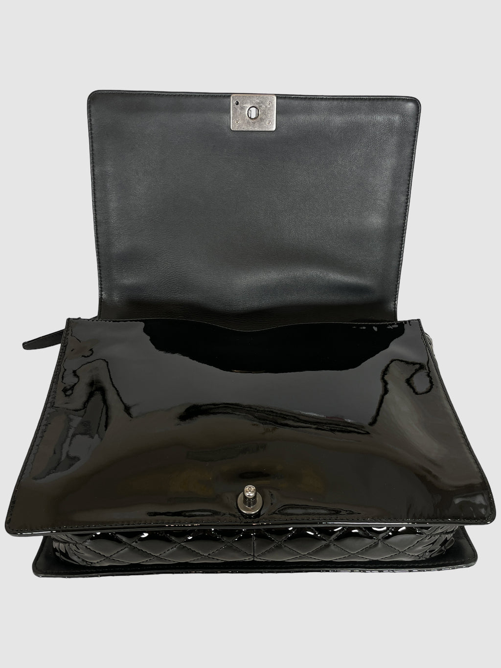 Large Patent Leather Reverso Boy Bag