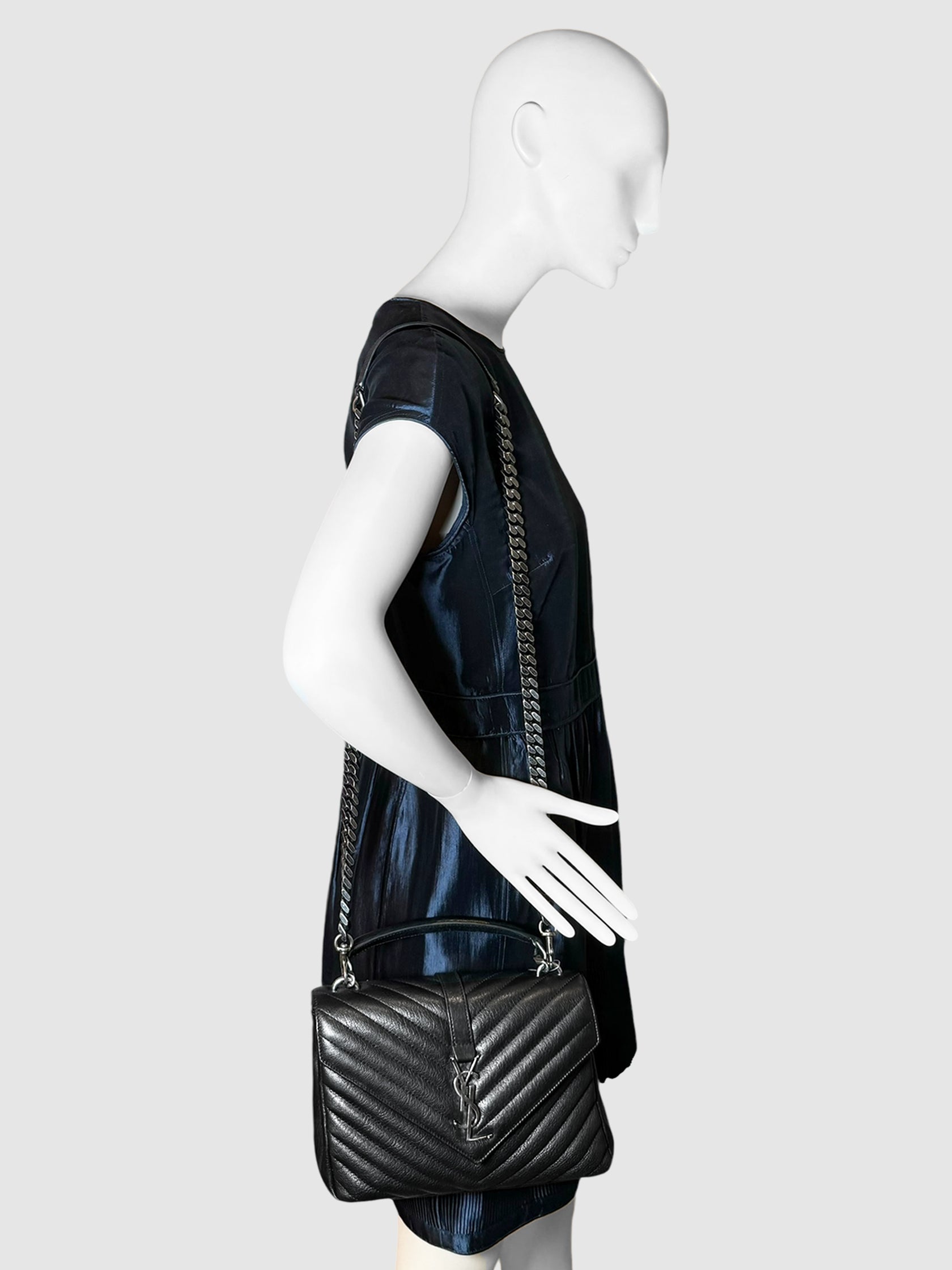 Saint Laurent 2018 Medium College Bag Luxury Consignment Designer Resale Toronto Second Nature Boutique Trendy Secondhand