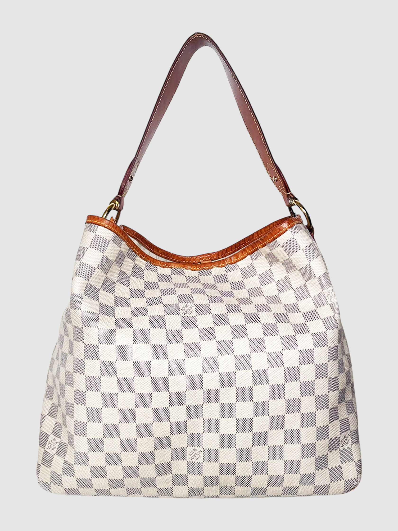 Louis Vuitton Damier Azur Delightful Bag Leather Shoulder Bag Luxury Designer Resale Consignment Toronto