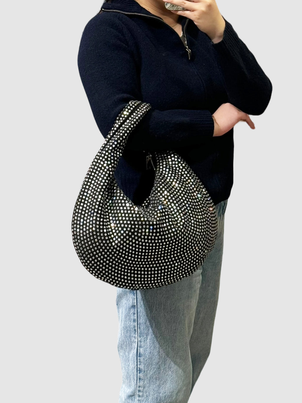 Rhinestone Hobo Bag