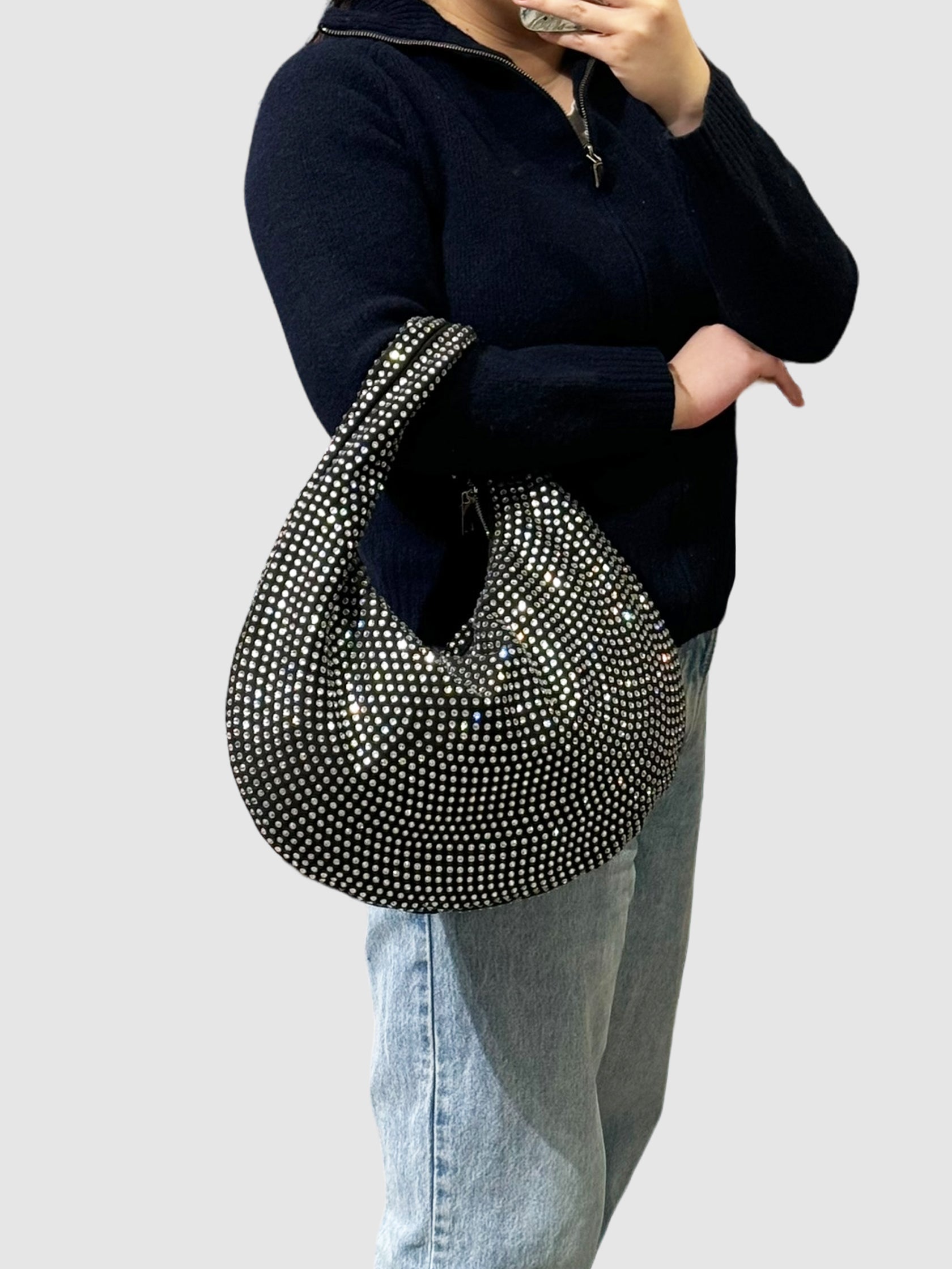 Rhinestone Hobo Bag