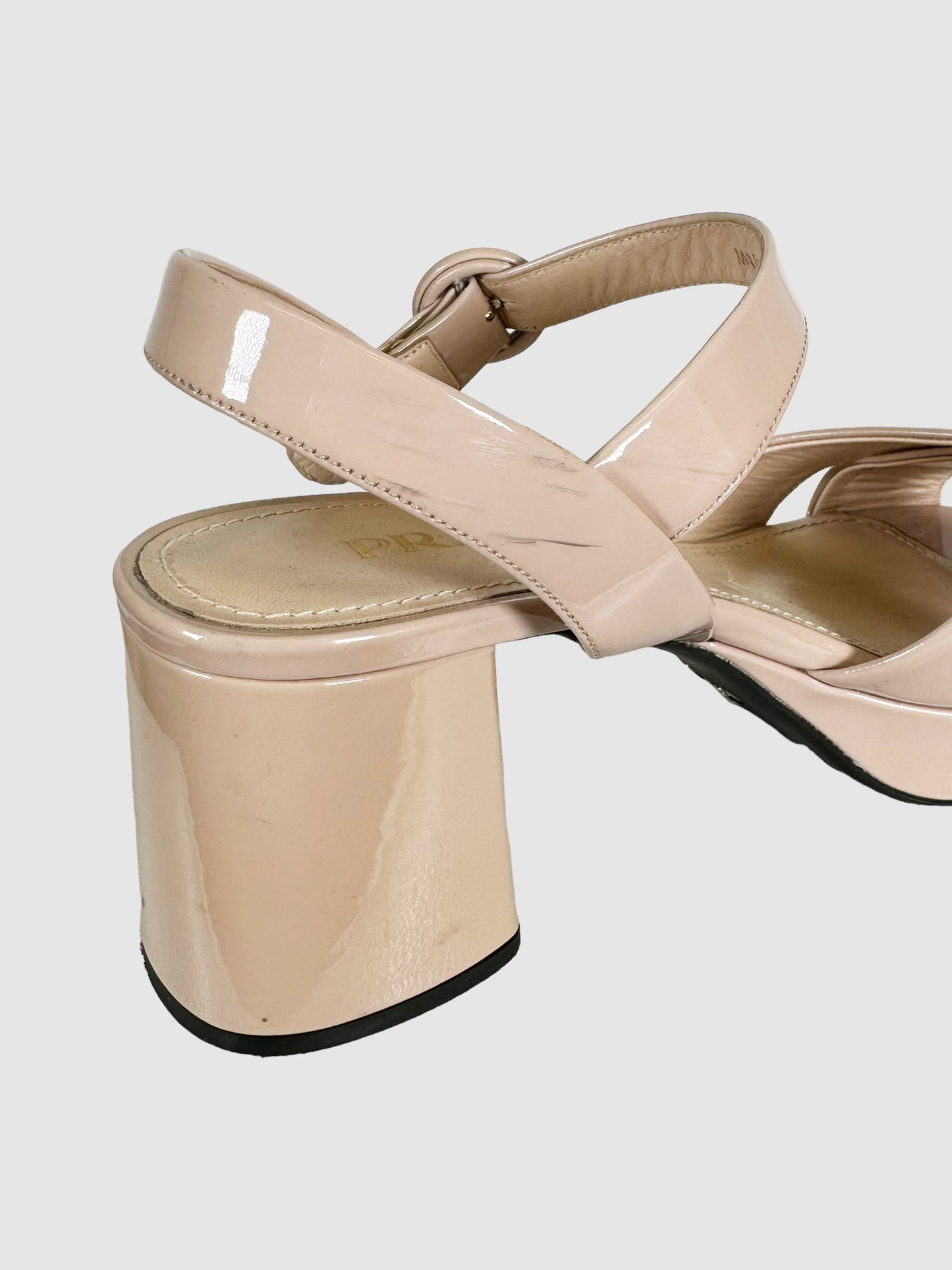 Prada Patent Leather Platform Sandals - Size 38