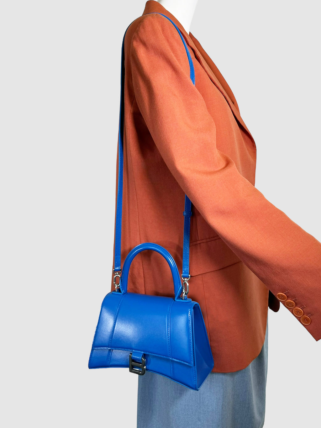 Small Leather Hourglass Bag