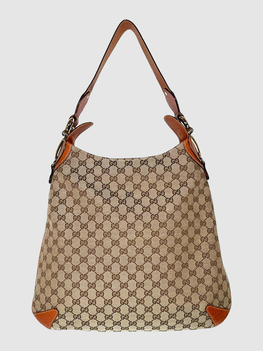 Gucci Large Beige Creole GG Hobo Shoulder Bag Consignment Secondhand Designer Luxury Resale Toronto Trendy