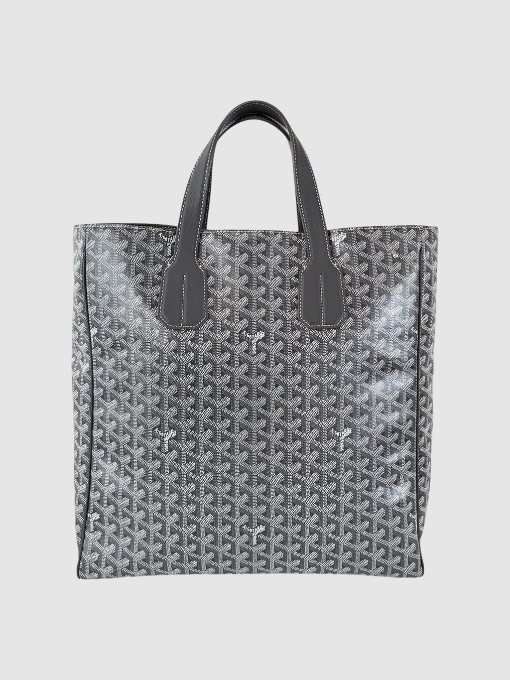 Goyard Grey Voltaire Leather Tote Bag luxury designer resale consignment toronto canada secondhand shopper handbag