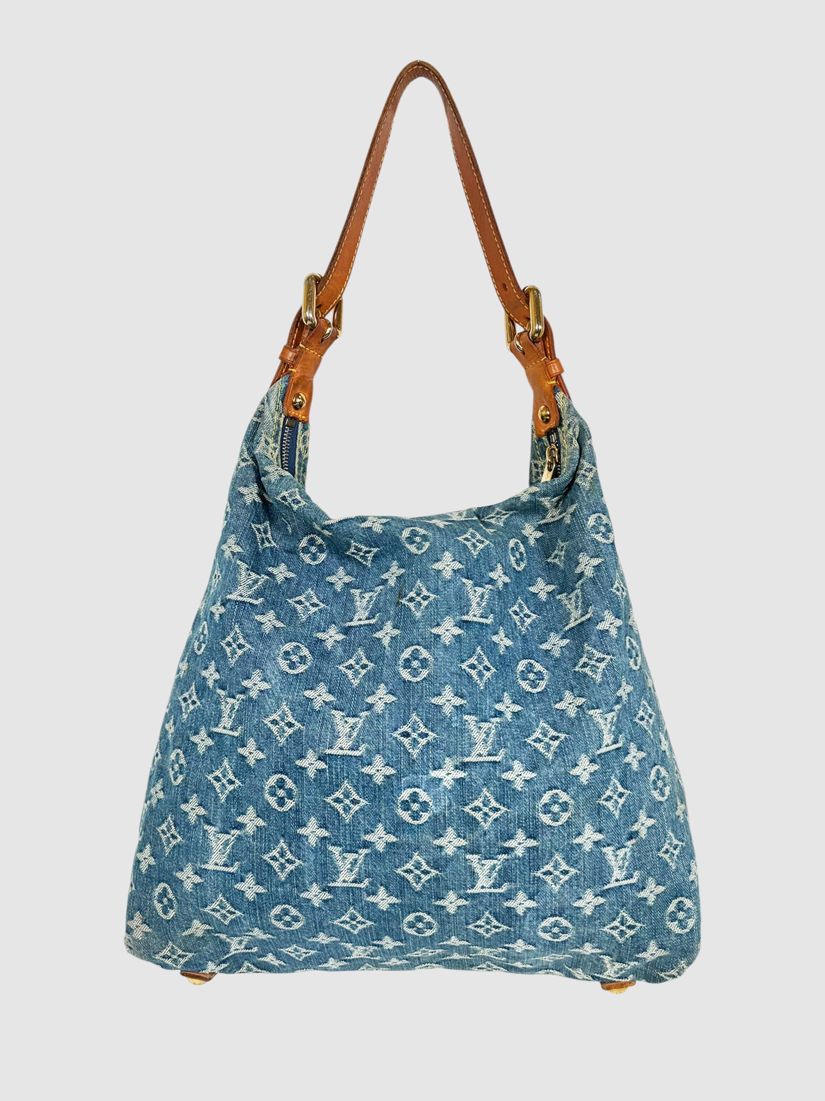Denim Monogram Baggy Bag