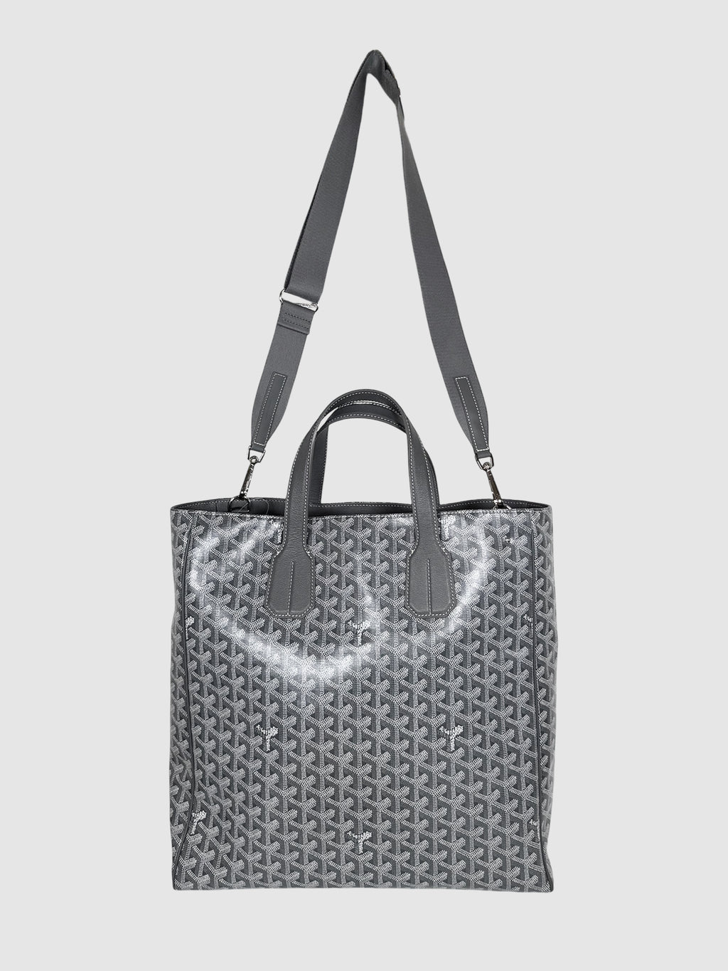 Goyard Grey Voltaire Leather Tote Bag luxury designer resale consignment toronto canada secondhand shopper handbag
