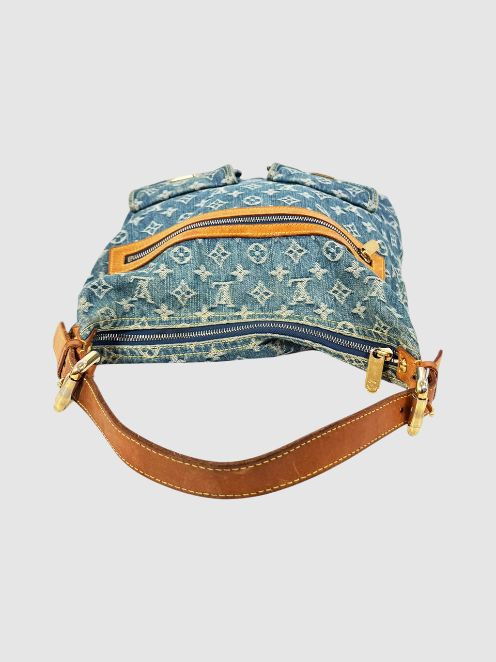 Denim Monogram Baggy Bag