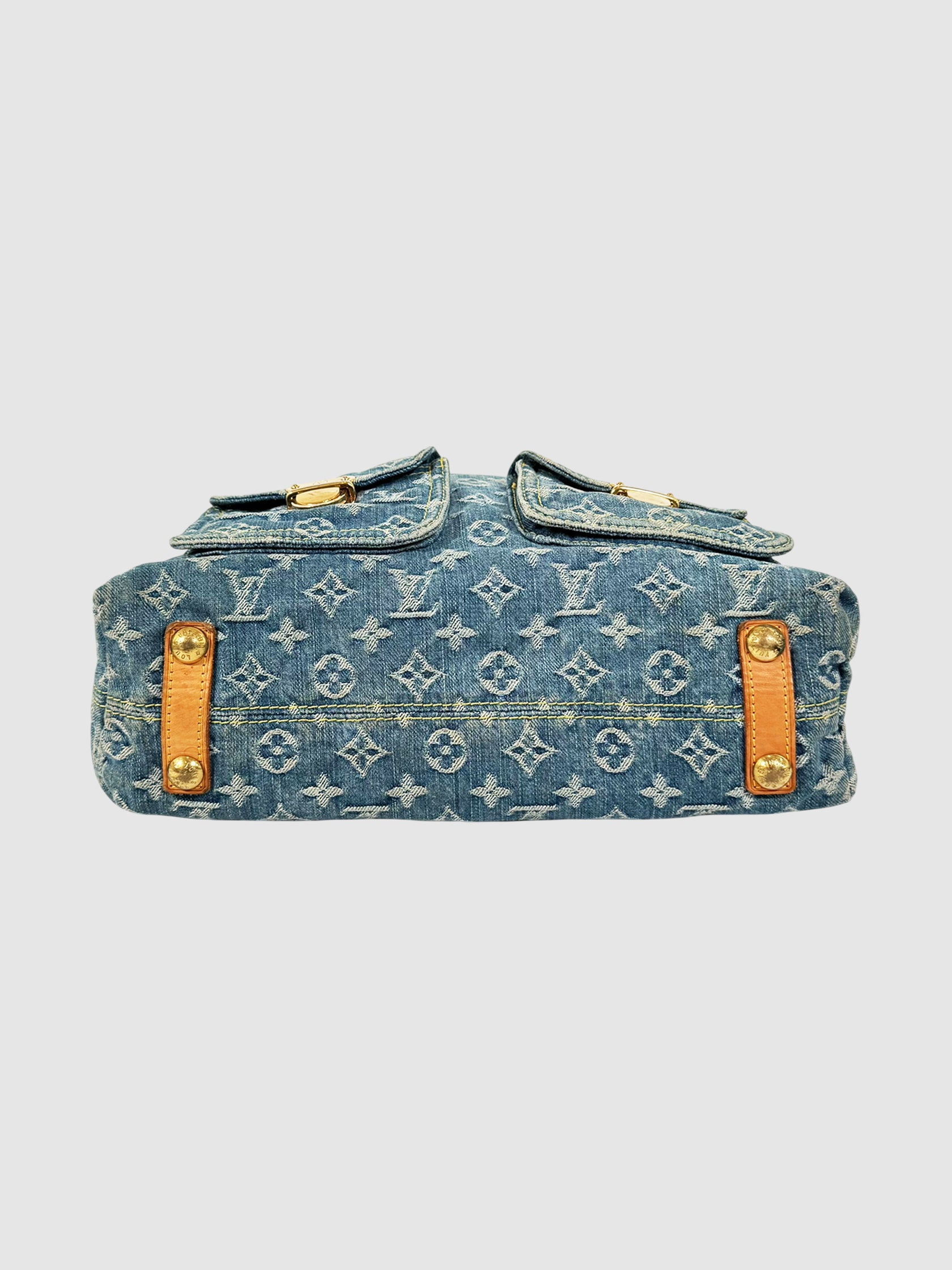 Denim Monogram Baggy Bag
