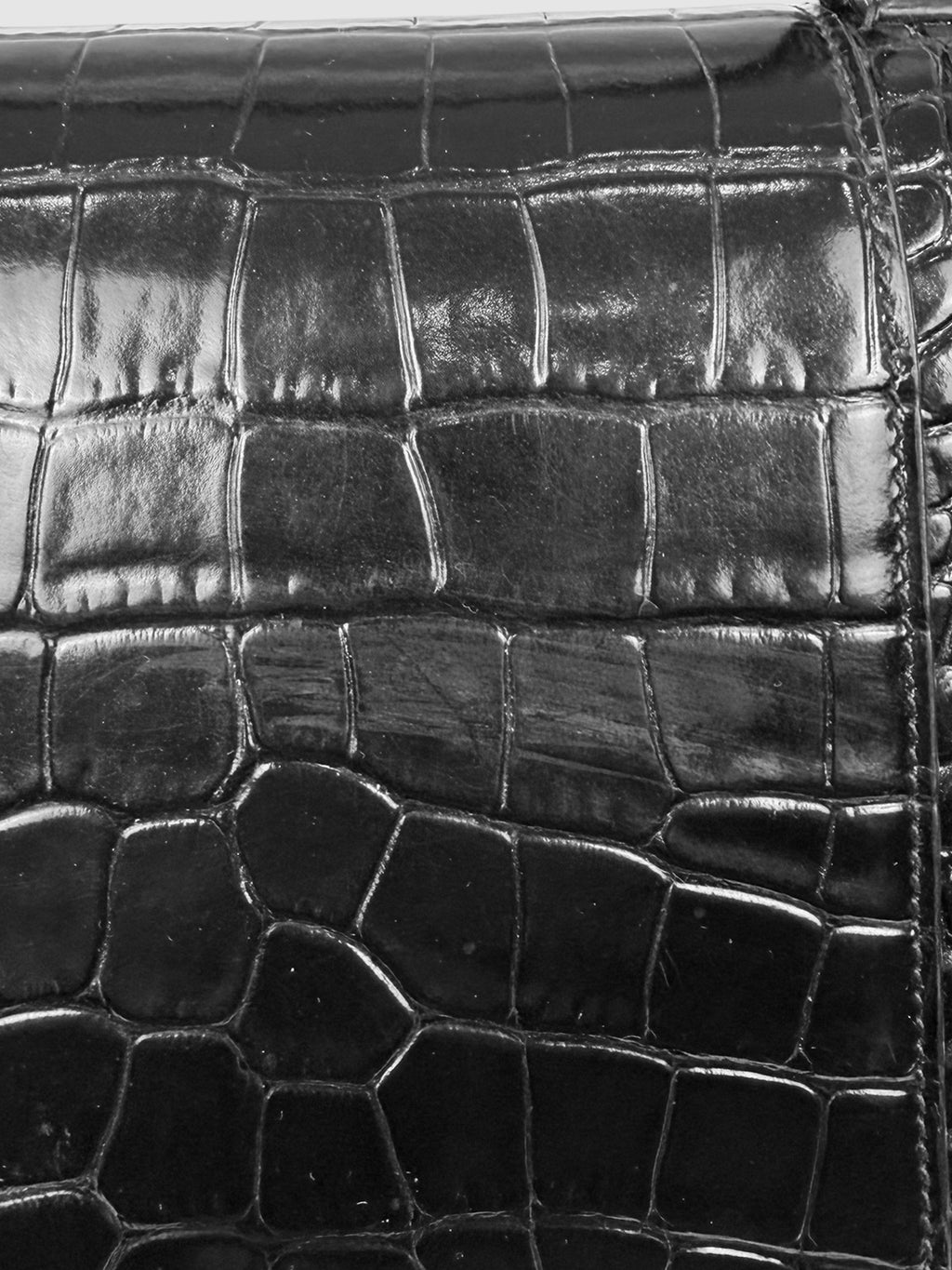 Croc-Embossed Hourglass Bag