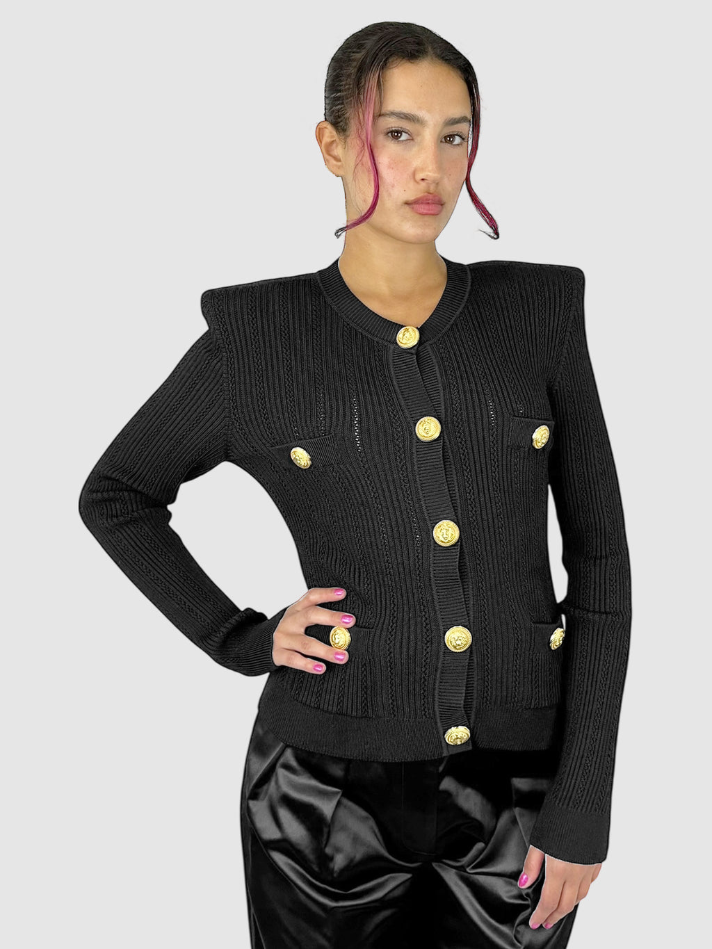 Ribbed Knit Cardigan