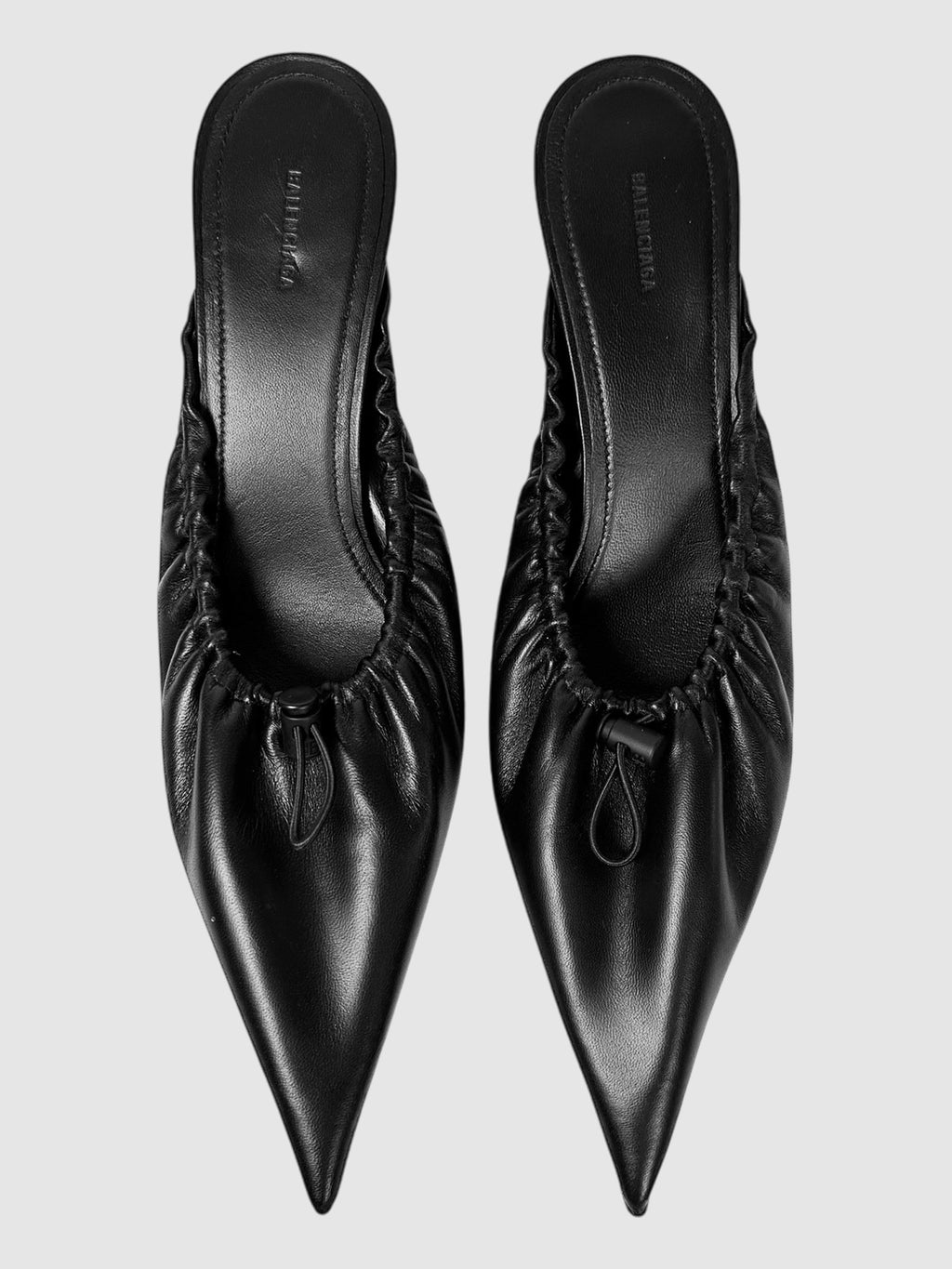 Scrunched Pointed Toe Kitten Keel - Size 40